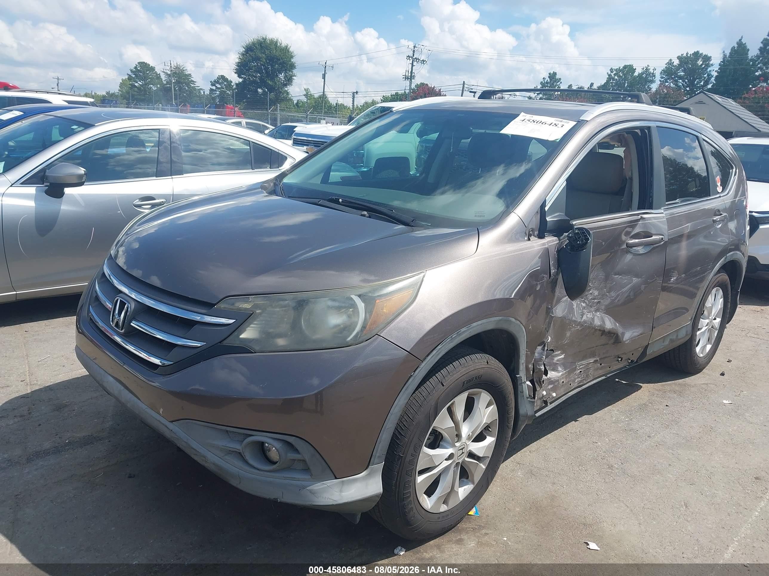 2013 Honda Cr-v Ex Gray vin: 5J6RM4H53DL088866