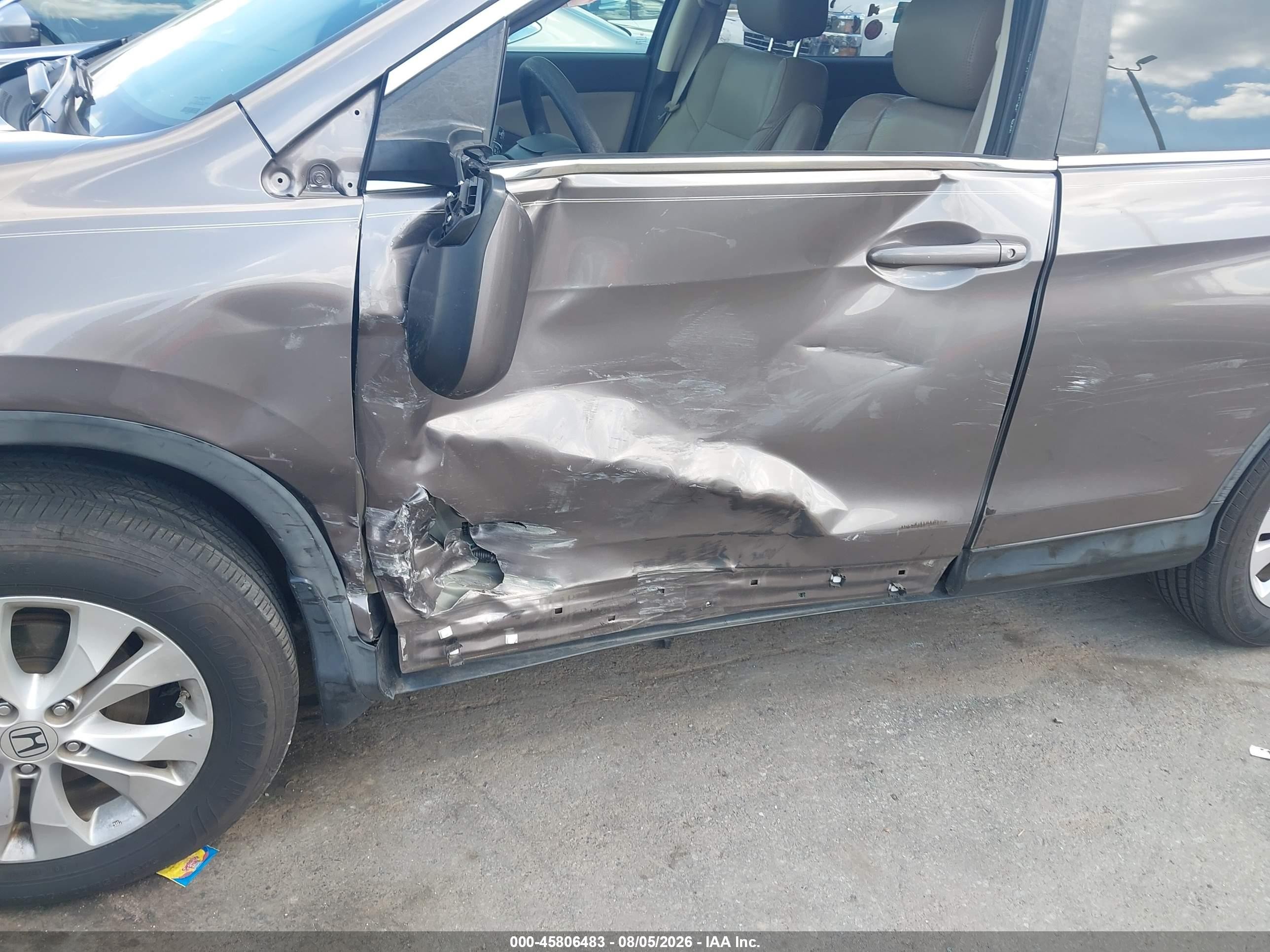 2013 Honda Cr-v Ex Gray vin: 5J6RM4H53DL088866