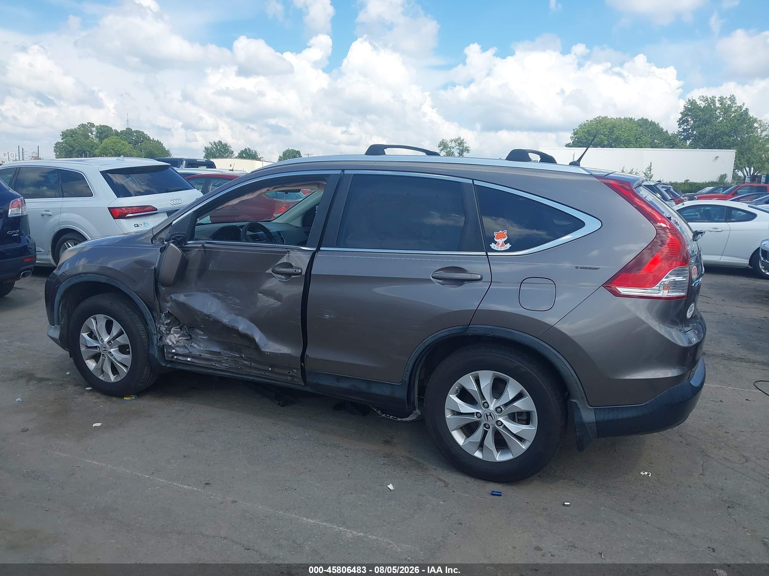 2013 Honda Cr-v Ex Gray vin: 5J6RM4H53DL088866