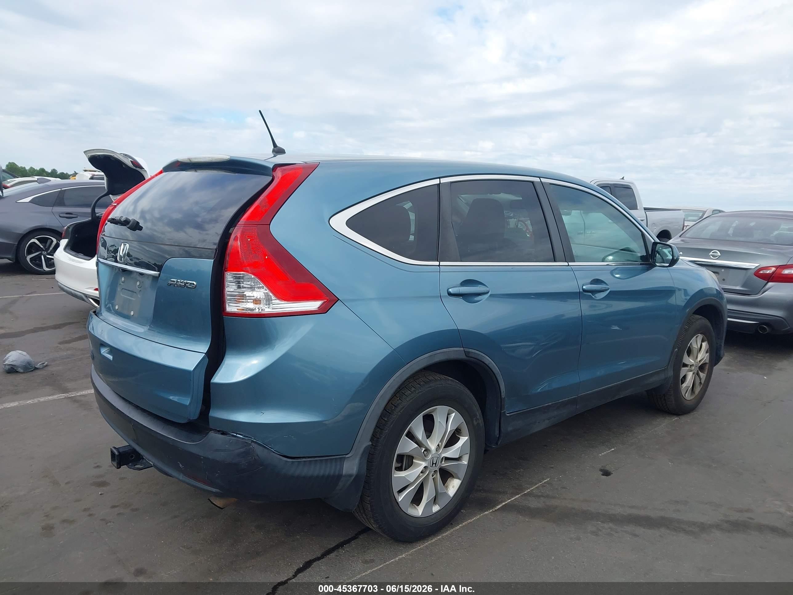 2014 Honda Cr-v Ex Turquoise vin: 5J6RM4H53EL045467