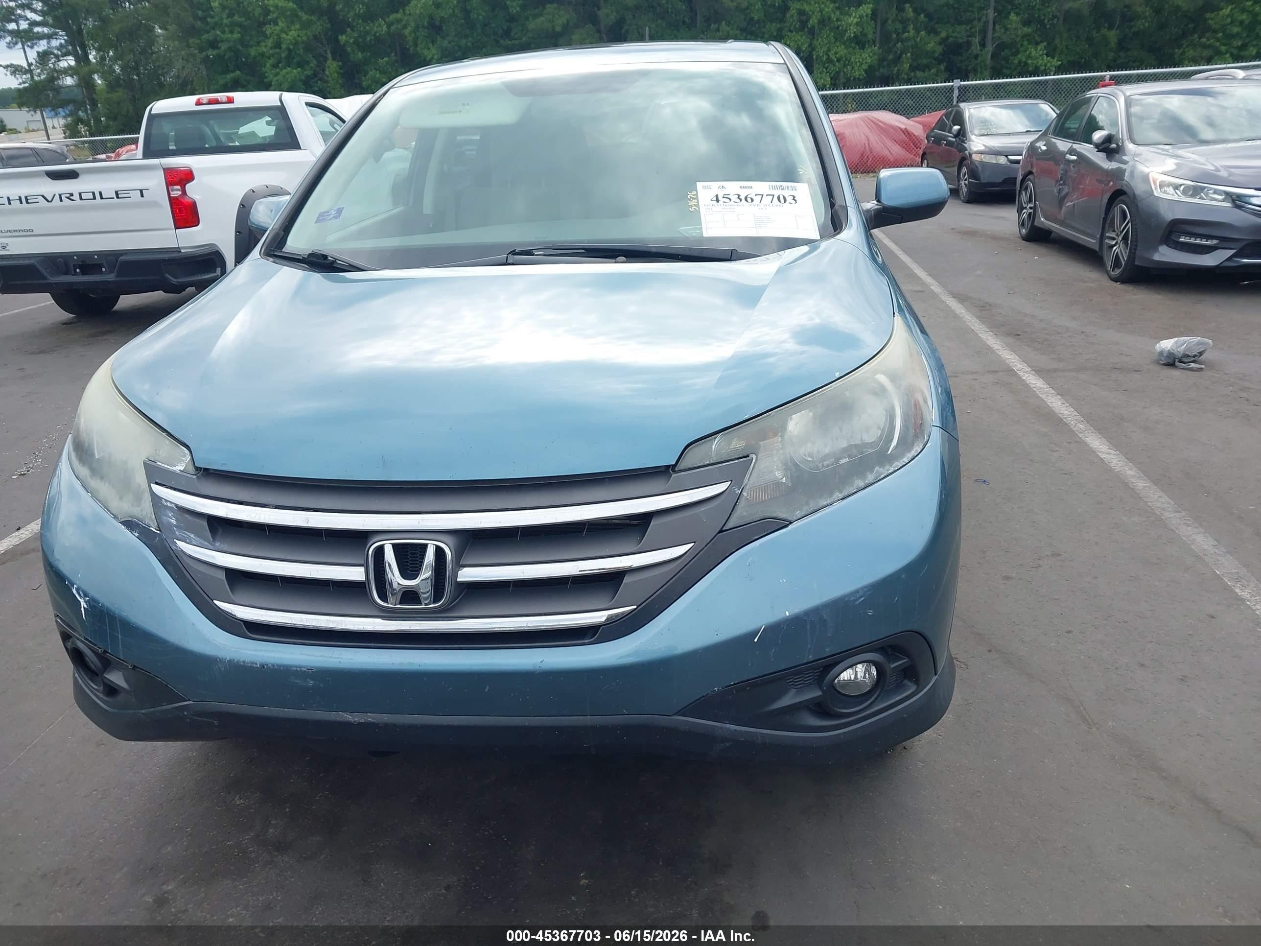 2014 Honda Cr-v Ex Turquoise vin: 5J6RM4H53EL045467