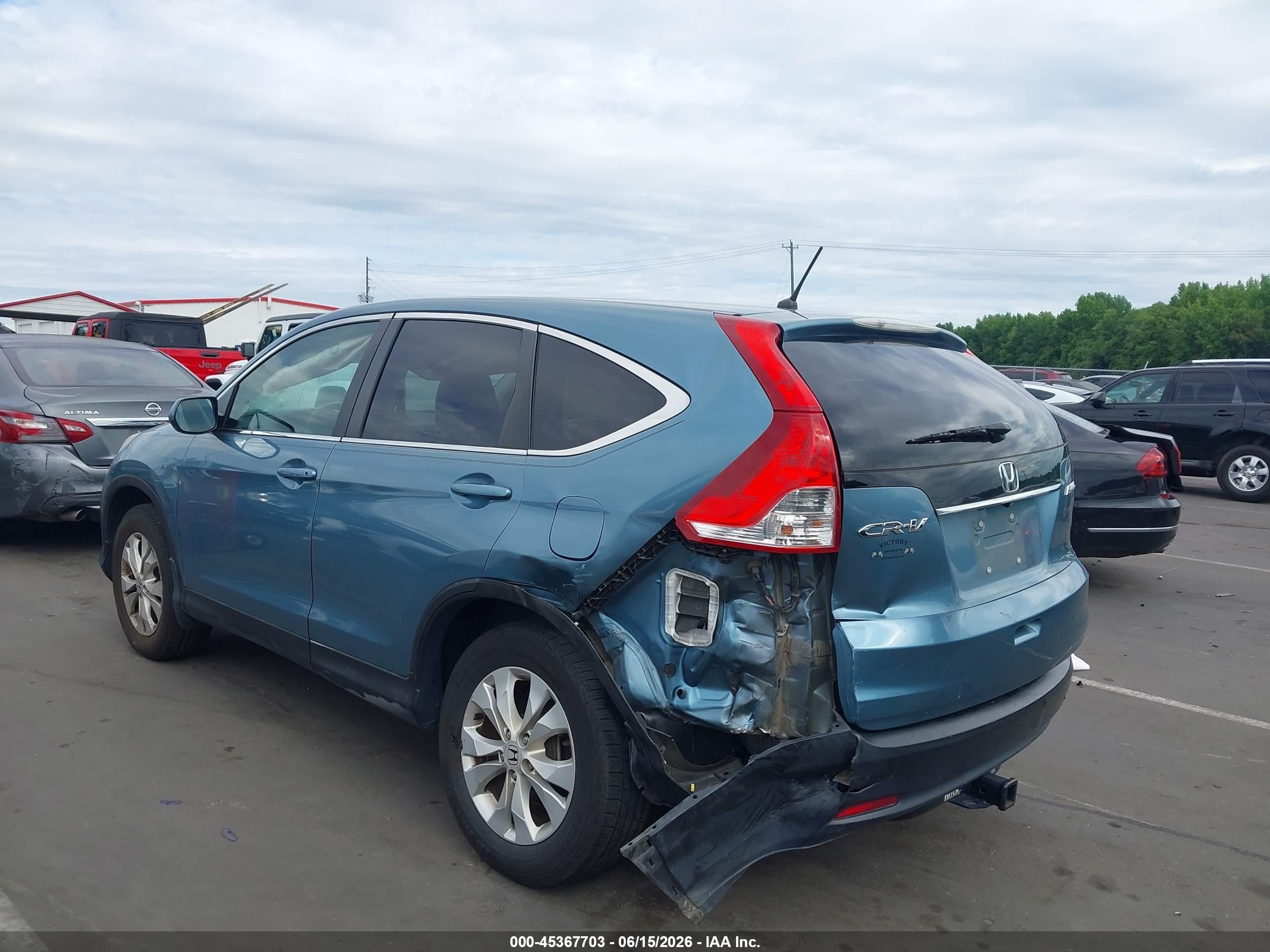 2014 Honda Cr-v Ex Turquoise vin: 5J6RM4H53EL045467