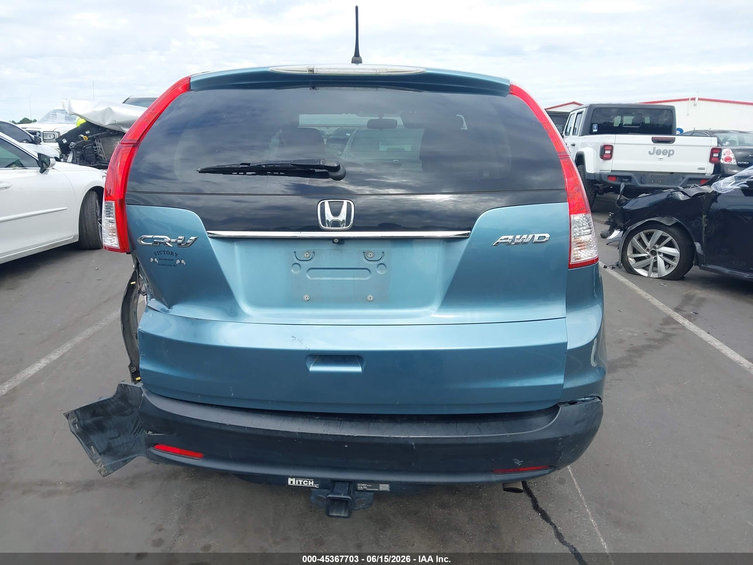 2014 Honda Cr-v Ex Turquoise vin: 5J6RM4H53EL045467