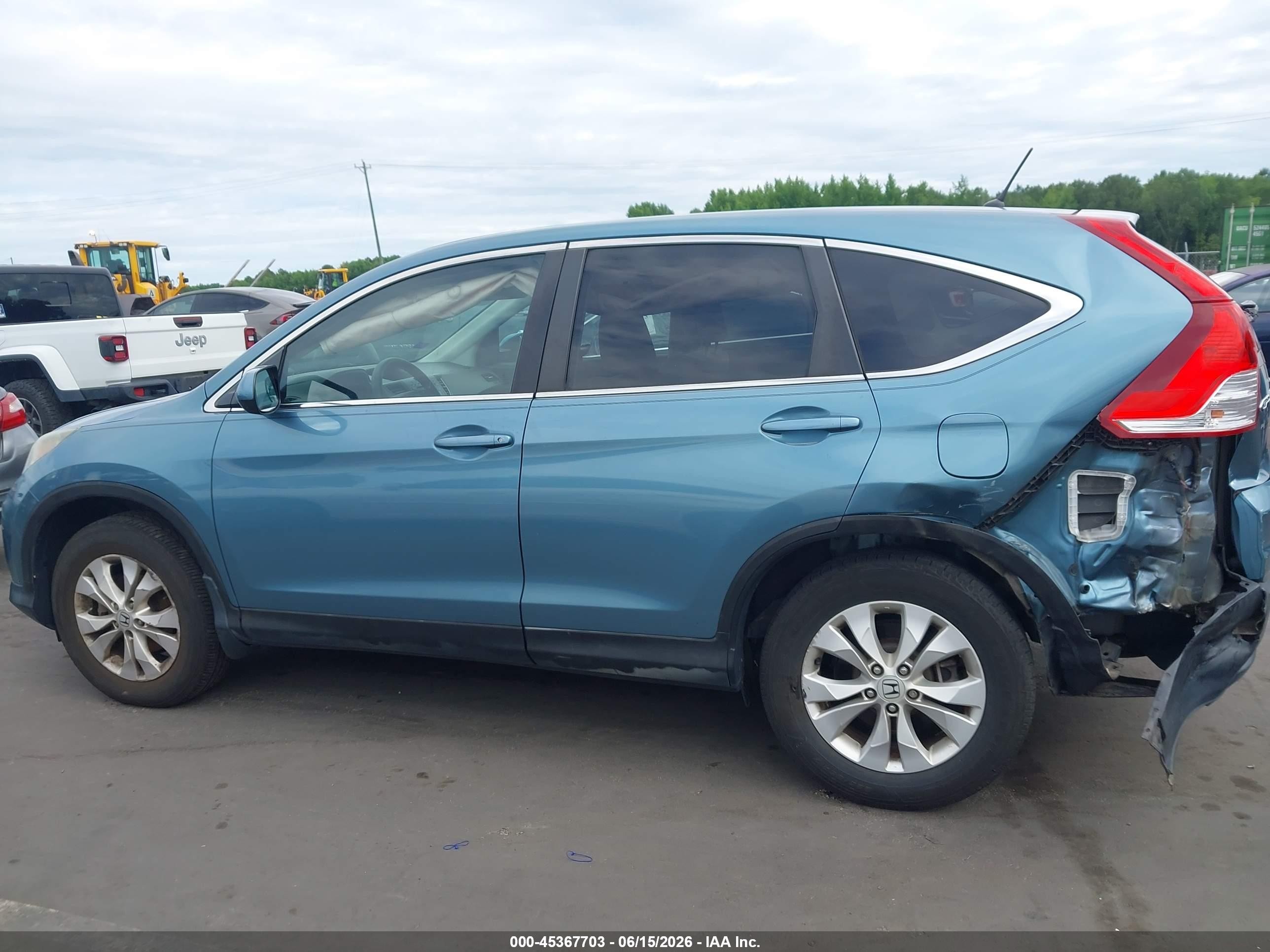 2014 Honda Cr-v Ex Turquoise vin: 5J6RM4H53EL045467