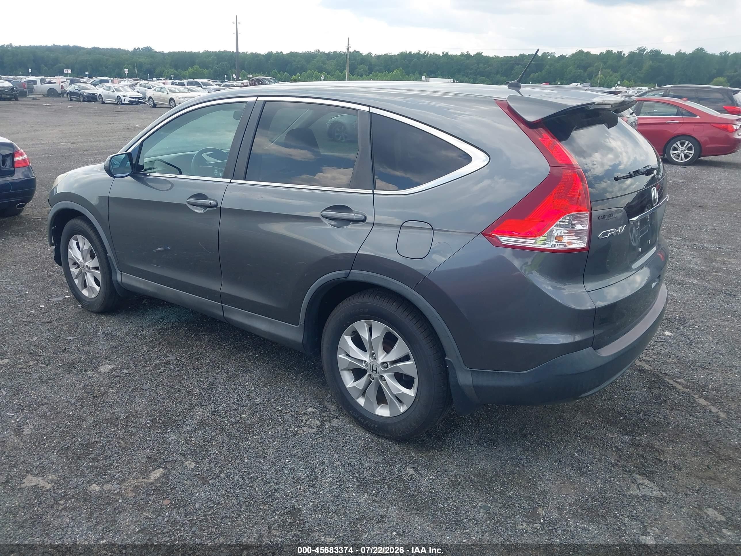 2014 Honda Cr-v Ex Gray vin: 5J6RM4H53EL045842