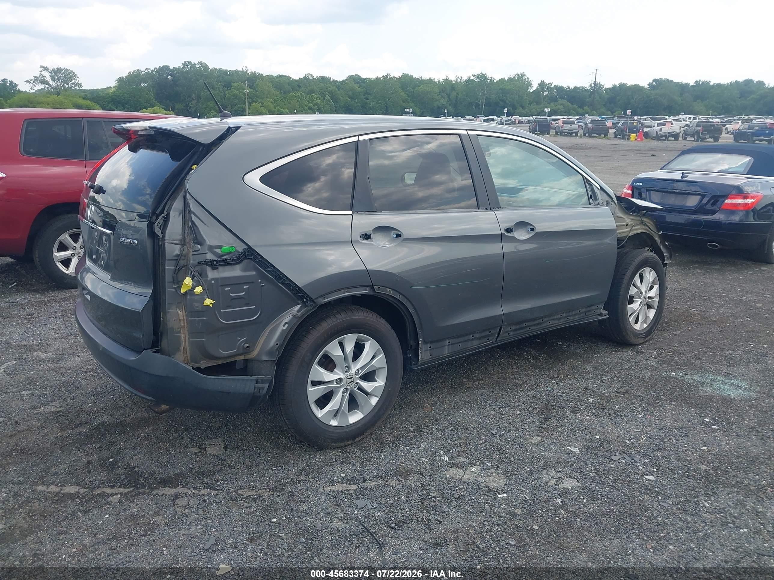 2014 Honda Cr-v Ex Gray vin: 5J6RM4H53EL045842