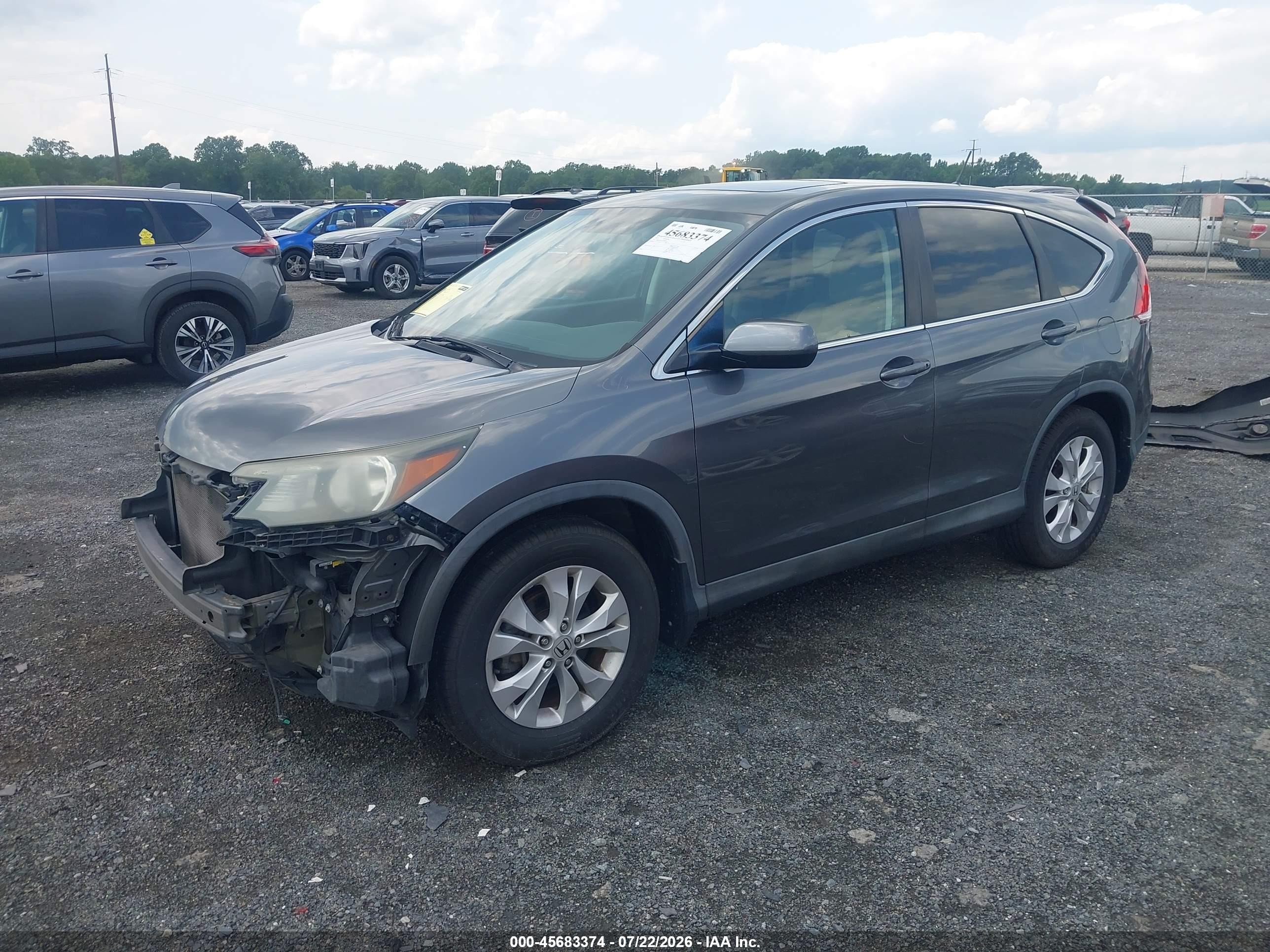 2014 Honda Cr-v Ex Gray vin: 5J6RM4H53EL045842