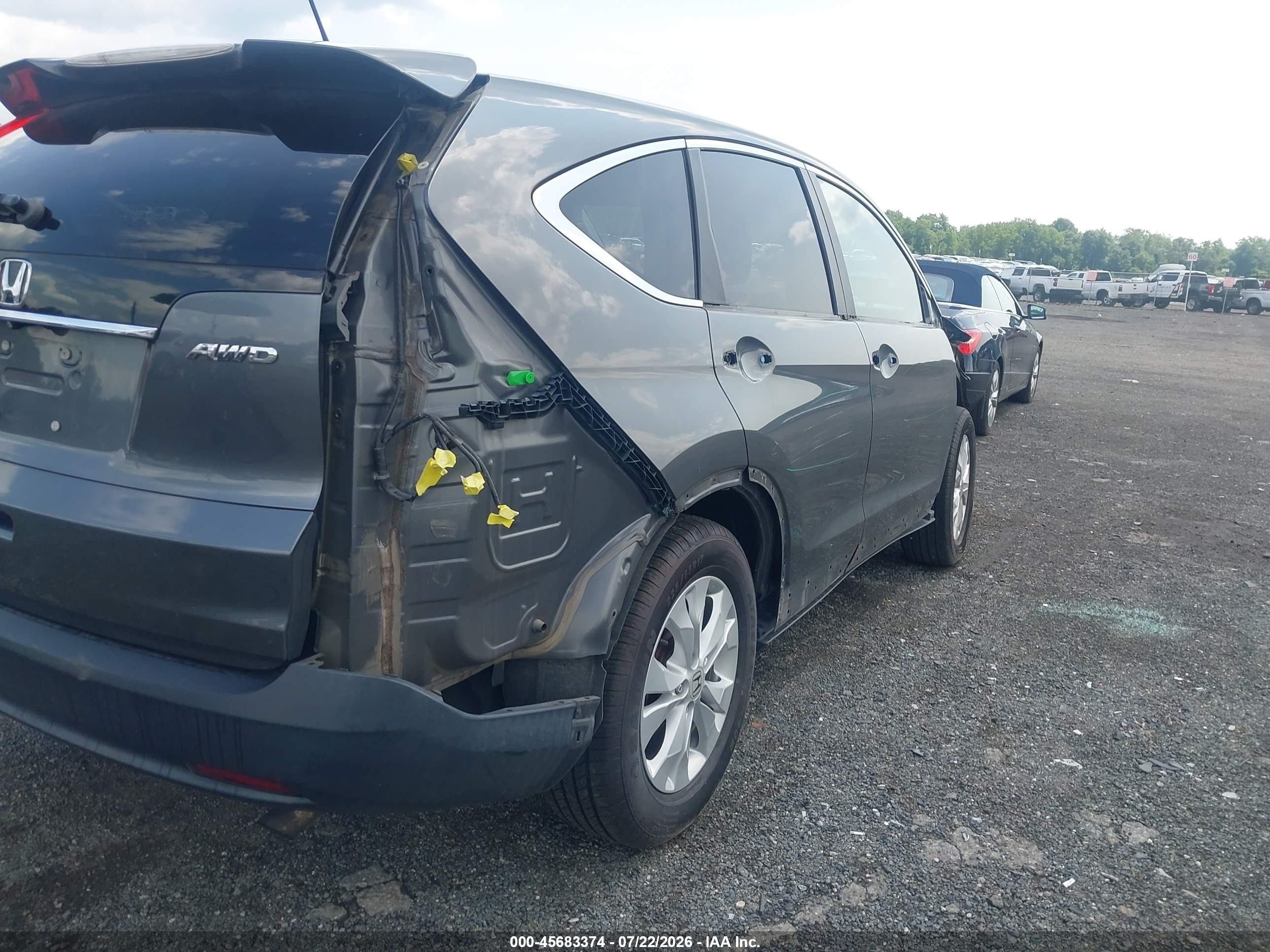 2014 Honda Cr-v Ex Gray vin: 5J6RM4H53EL045842
