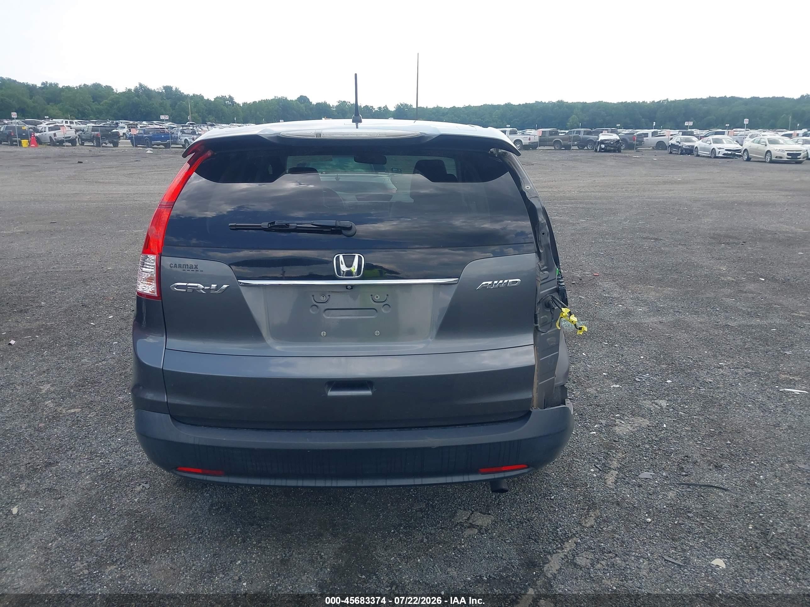 2014 Honda Cr-v Ex Gray vin: 5J6RM4H53EL045842