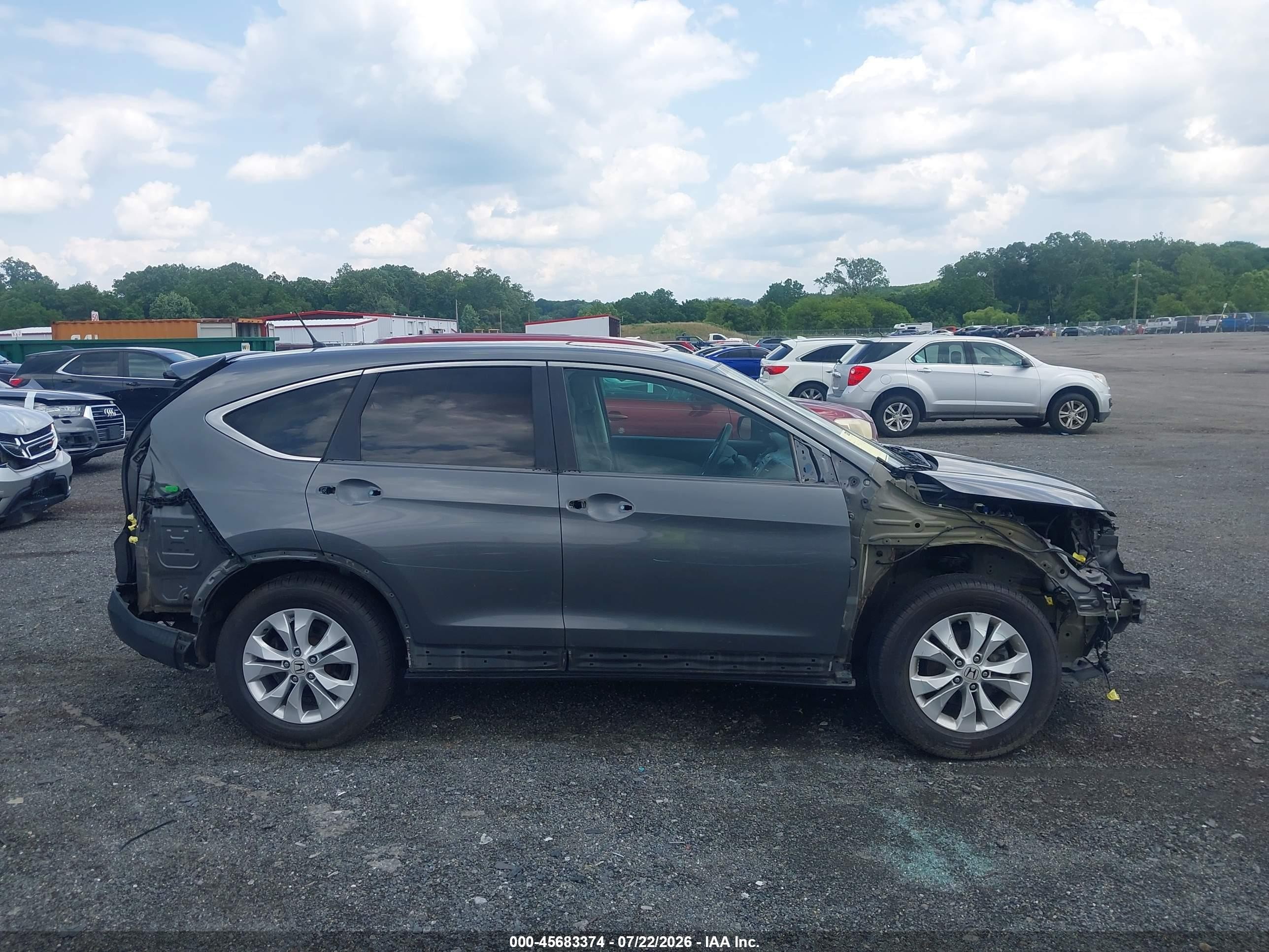 2014 Honda Cr-v Ex Gray vin: 5J6RM4H53EL045842