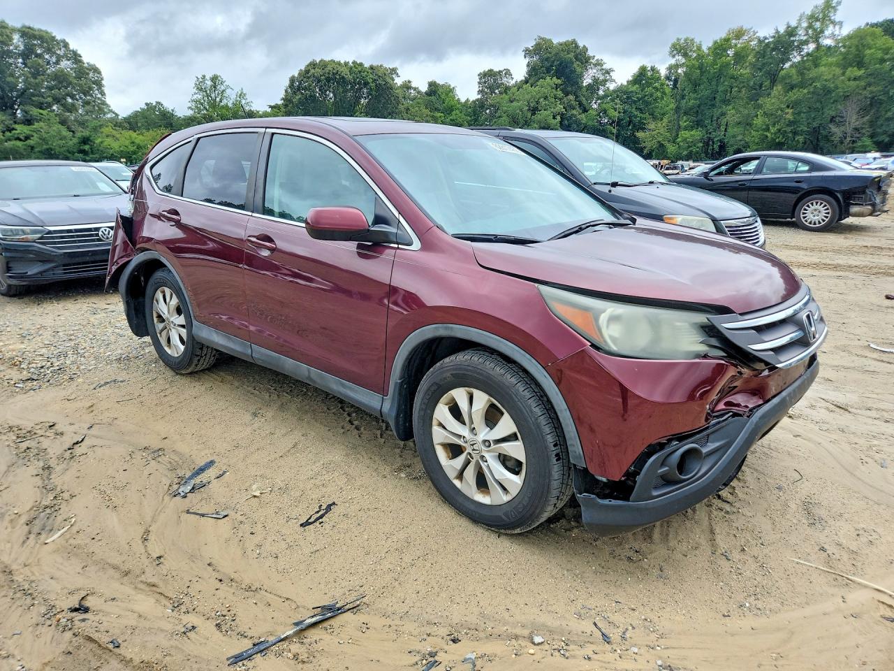 2014 Honda Cr-v Ex Burgundy vin: 5J6RM4H53EL077335