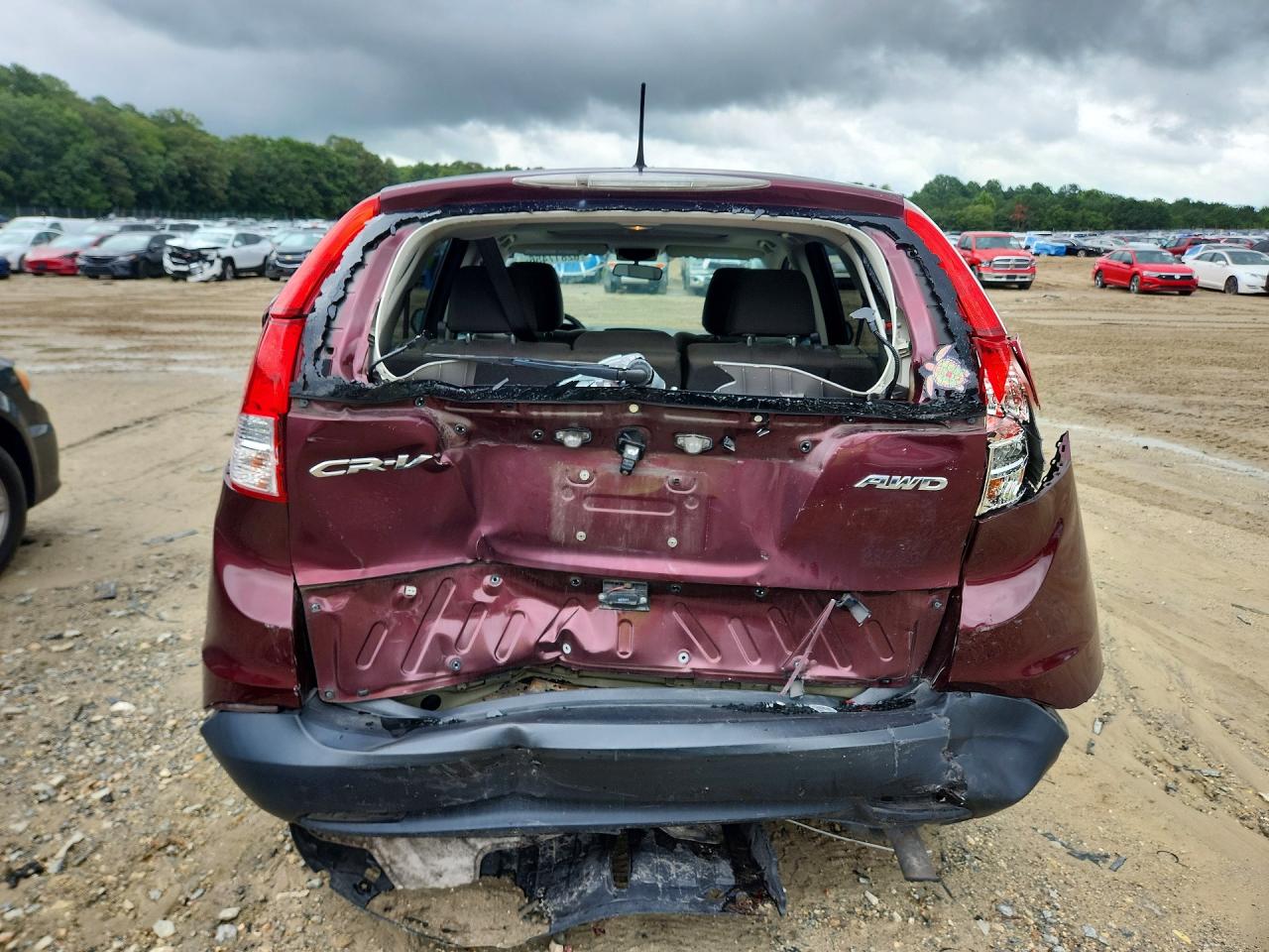 2014 Honda Cr-v Ex Burgundy vin: 5J6RM4H53EL077335