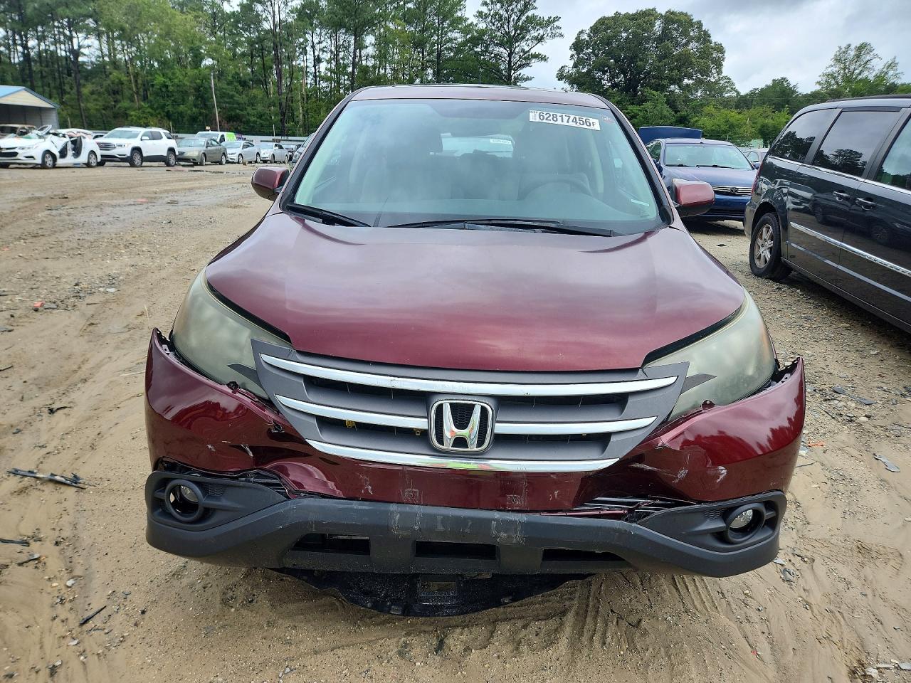 2014 Honda Cr-v Ex Burgundy vin: 5J6RM4H53EL077335
