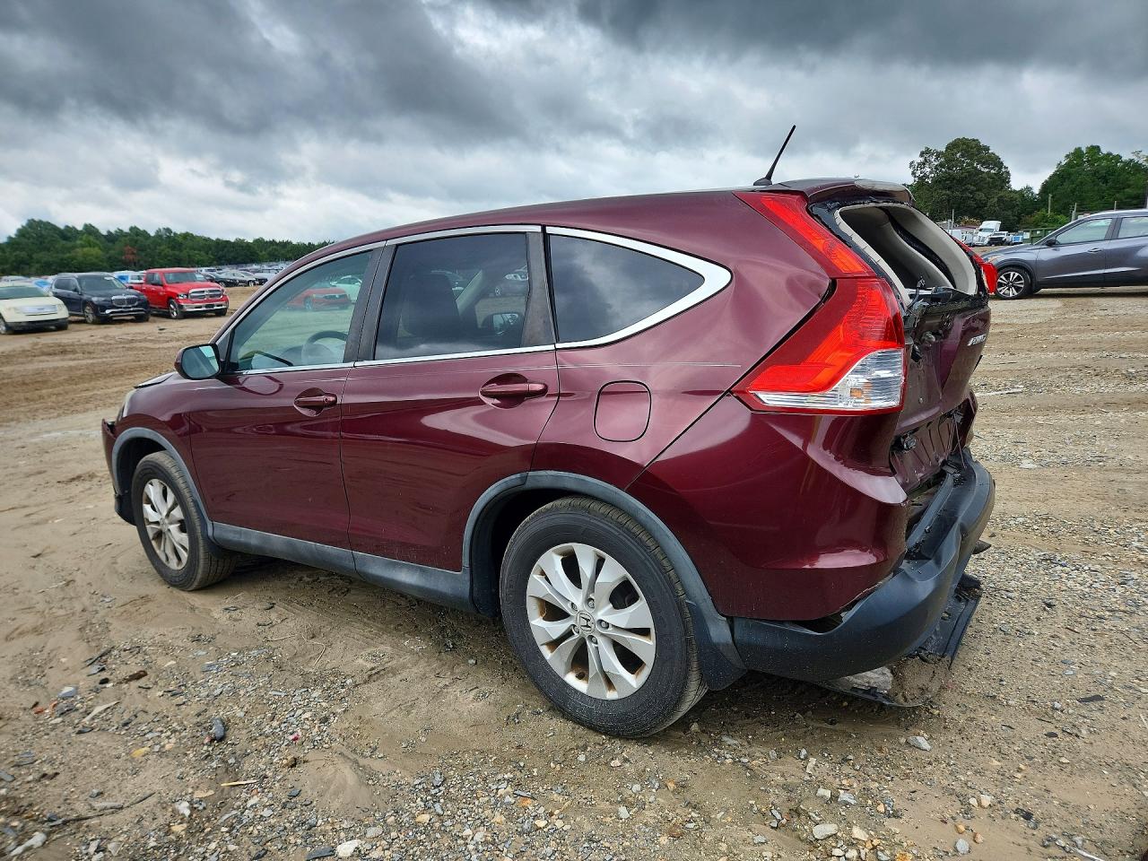 2014 Honda Cr-v Ex Burgundy vin: 5J6RM4H53EL077335