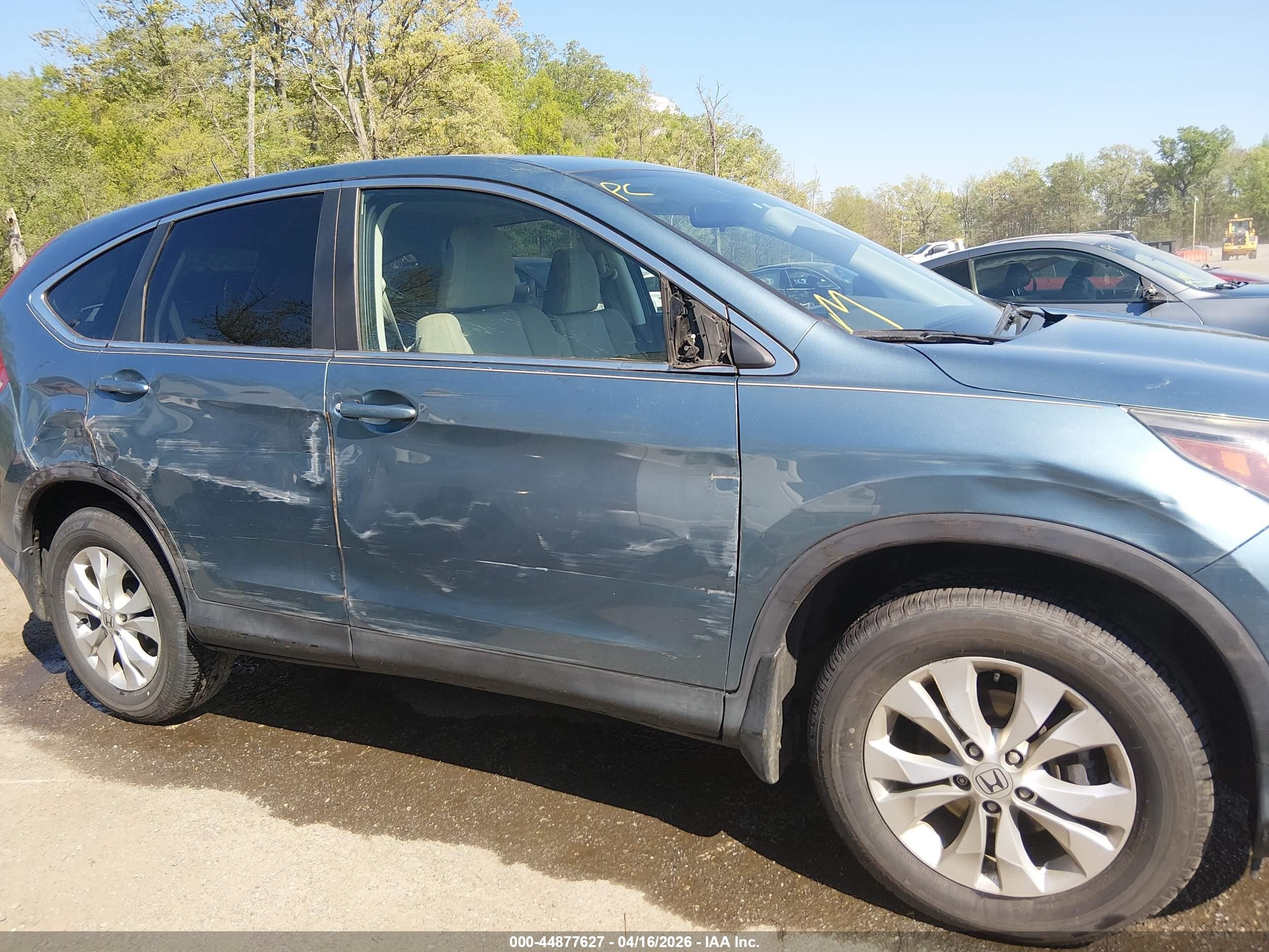 2014 Honda Cr-v Ex Blue vin: 5J6RM4H53EL102217