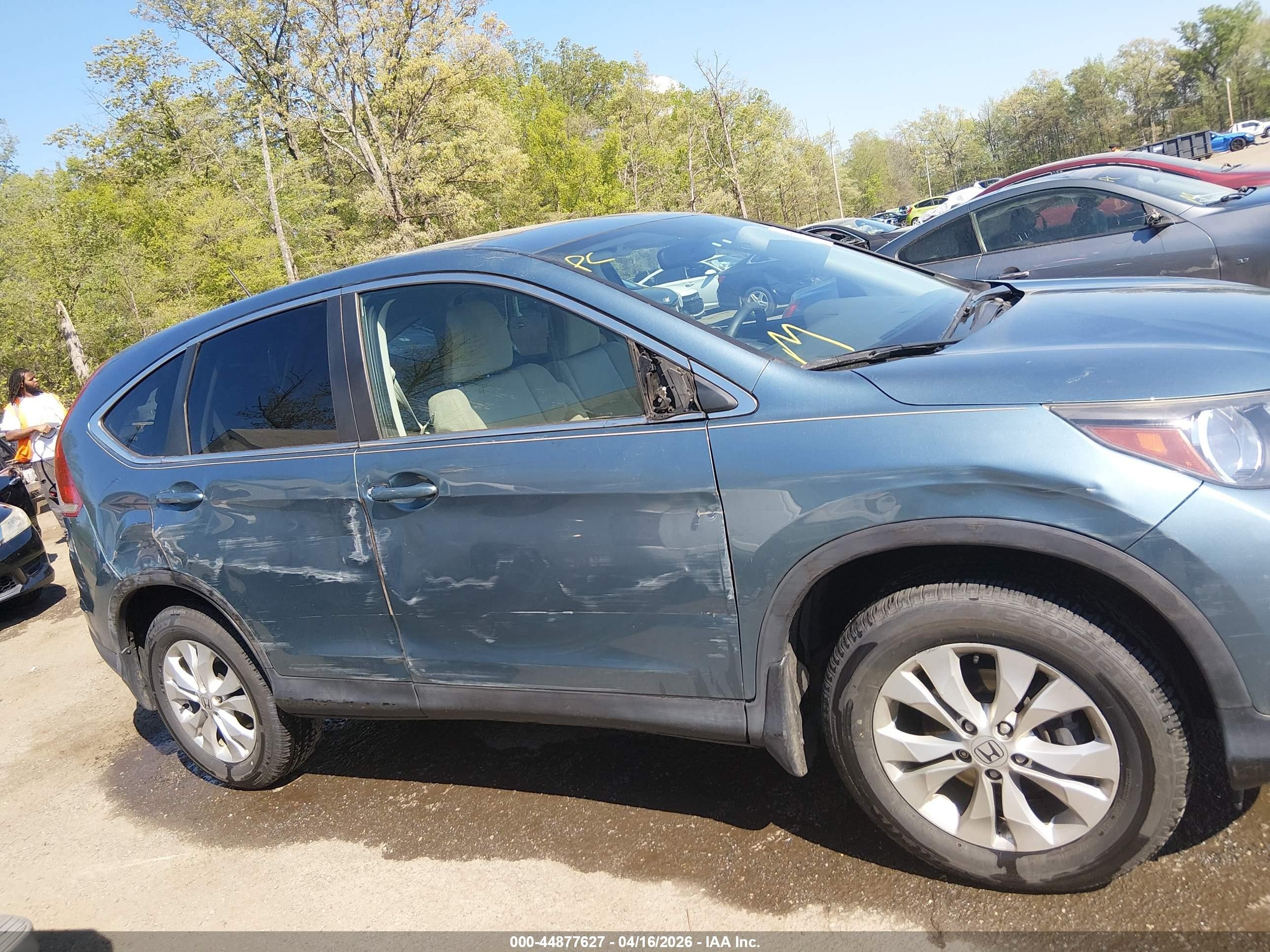 2014 Honda Cr-v Ex Blue vin: 5J6RM4H53EL102217