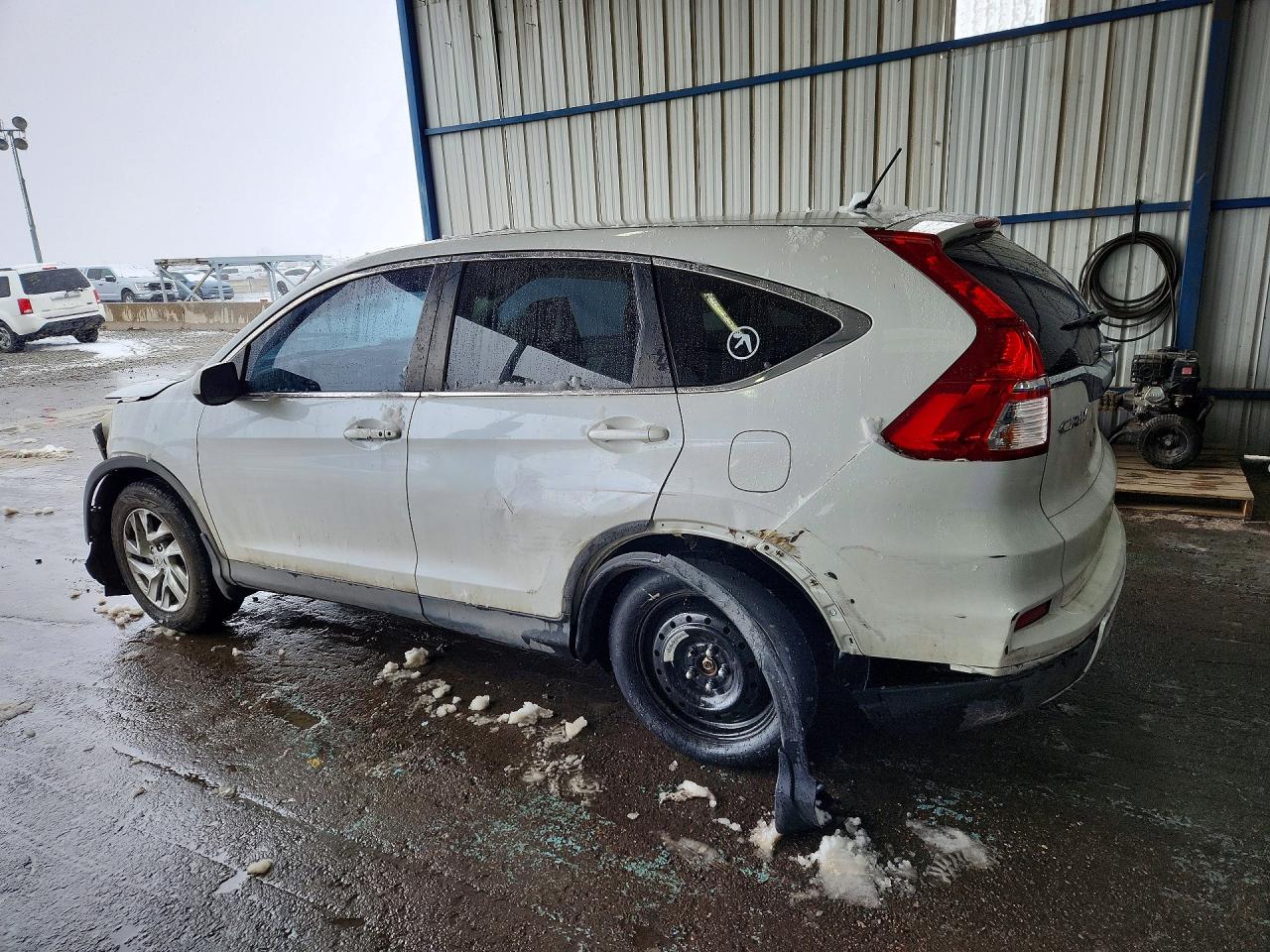 2015 Honda Cr-v Ex White vin: 5J6RM4H53FL015953