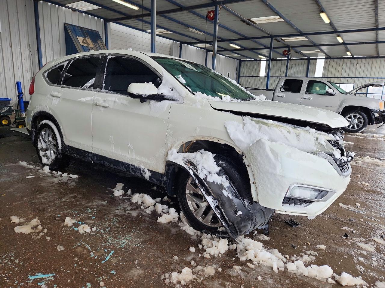 2015 Honda Cr-v Ex White vin: 5J6RM4H53FL015953