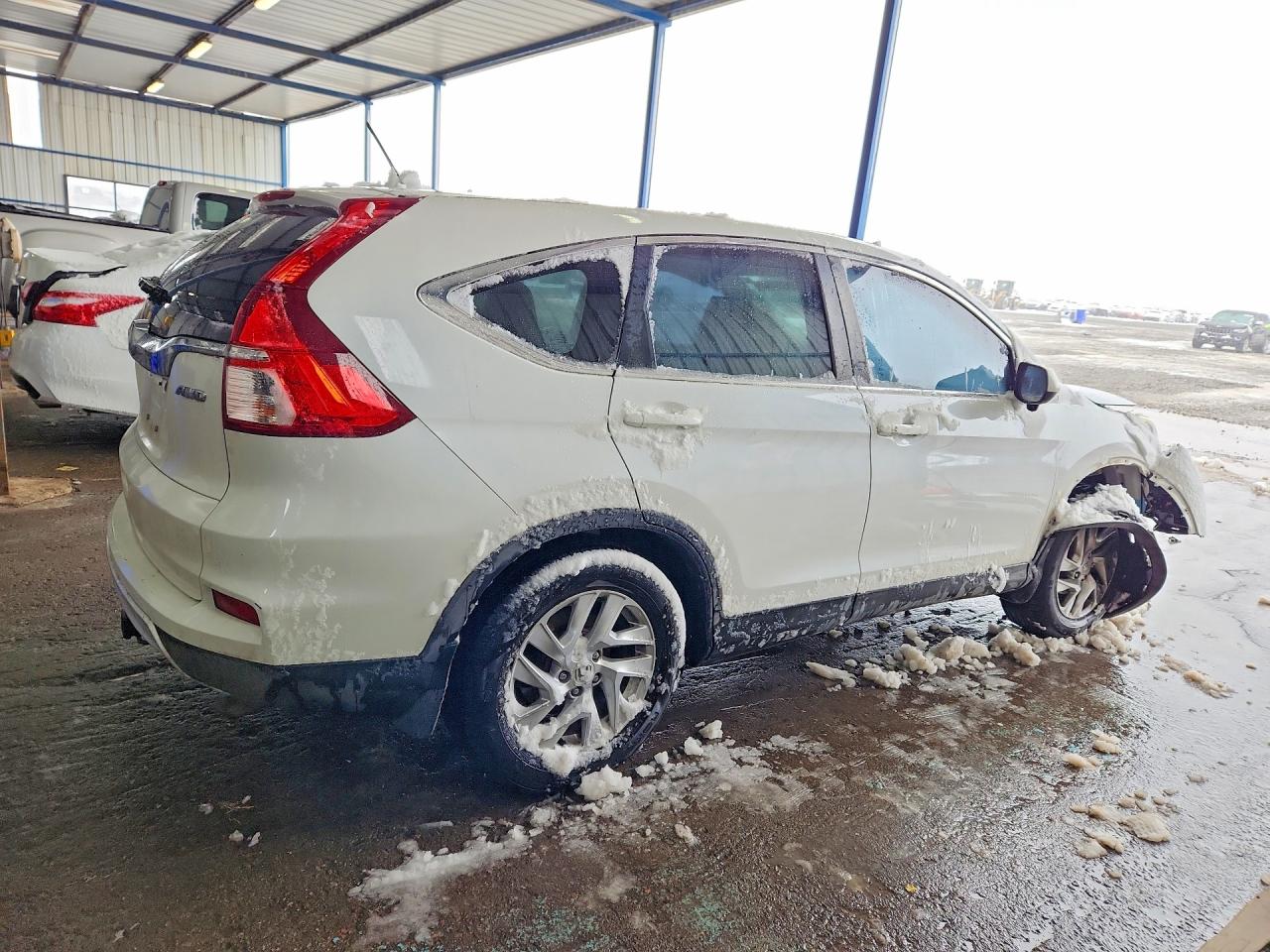 2015 Honda Cr-v Ex White vin: 5J6RM4H53FL015953