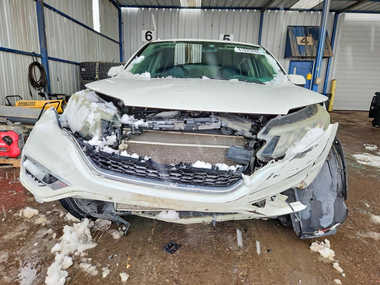 2015 Honda Cr-v Ex White vin: 5J6RM4H53FL015953