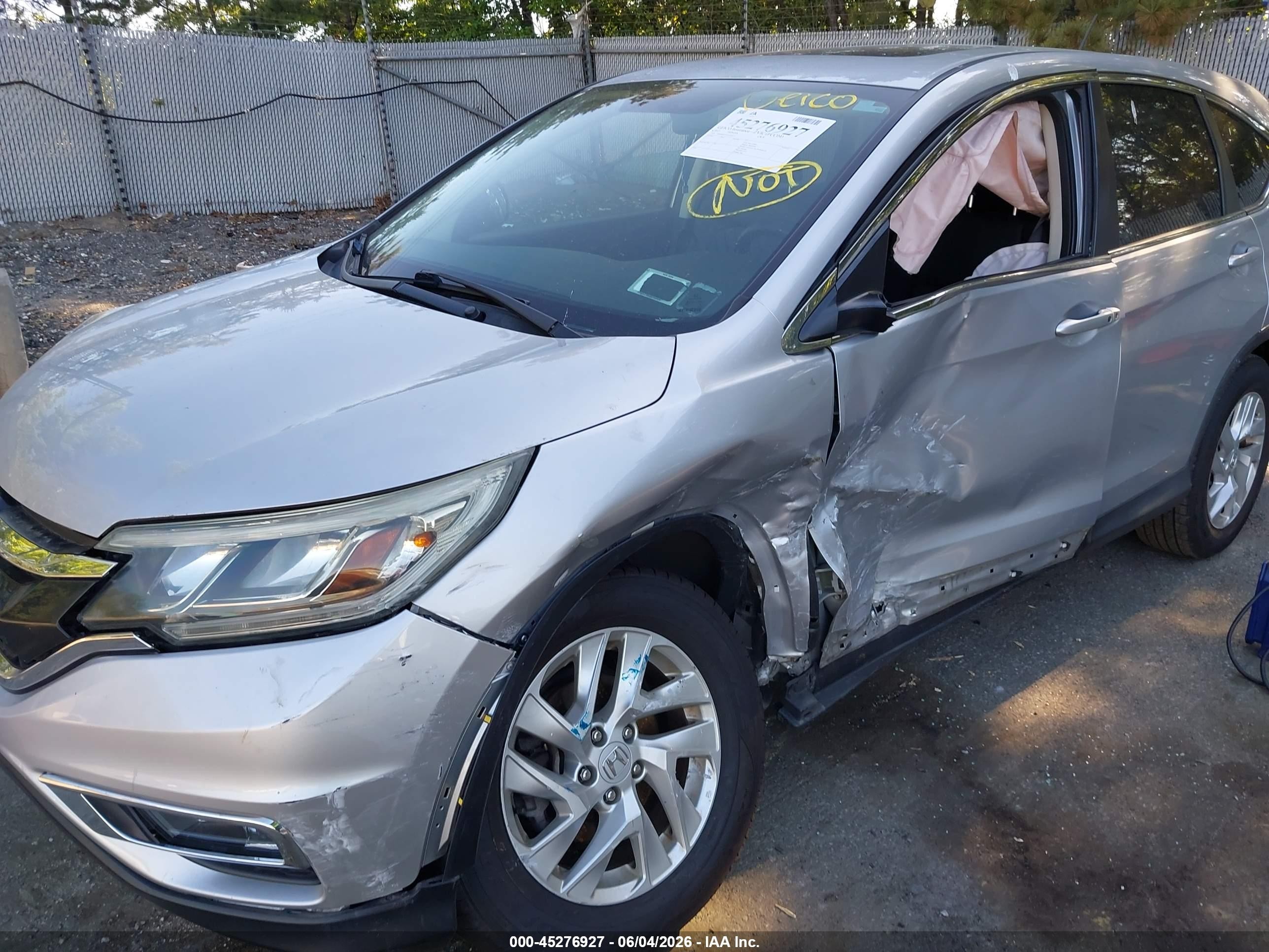 2015 Honda Cr-v Ex Silver vin: 5J6RM4H53FL054137