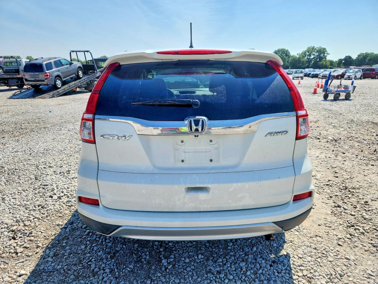 2015 Honda Cr-v Ex White vin: 5J6RM4H53FL057975