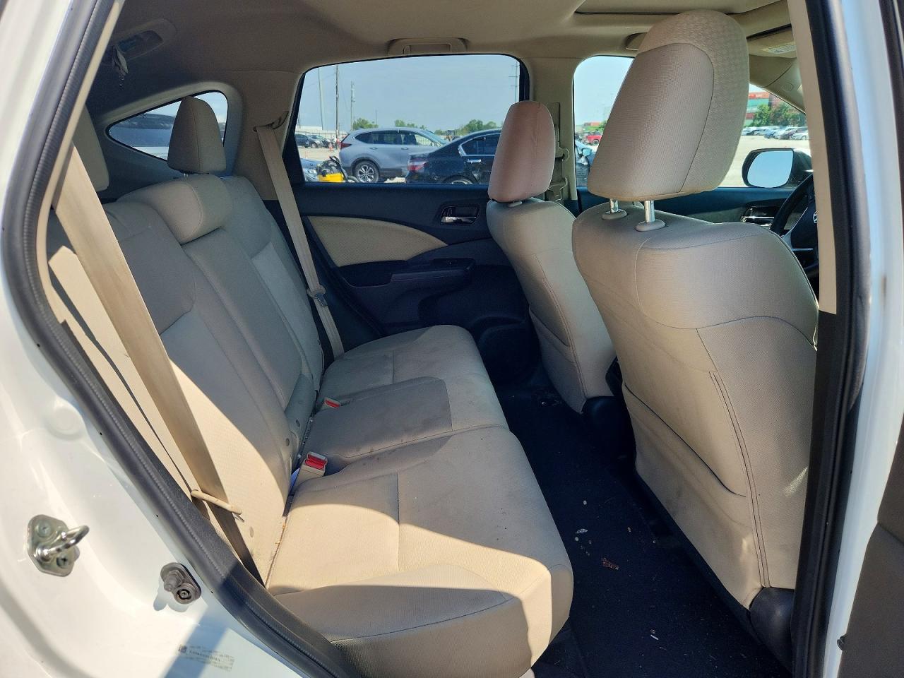 2015 Honda Cr-v Ex White vin: 5J6RM4H53FL057975