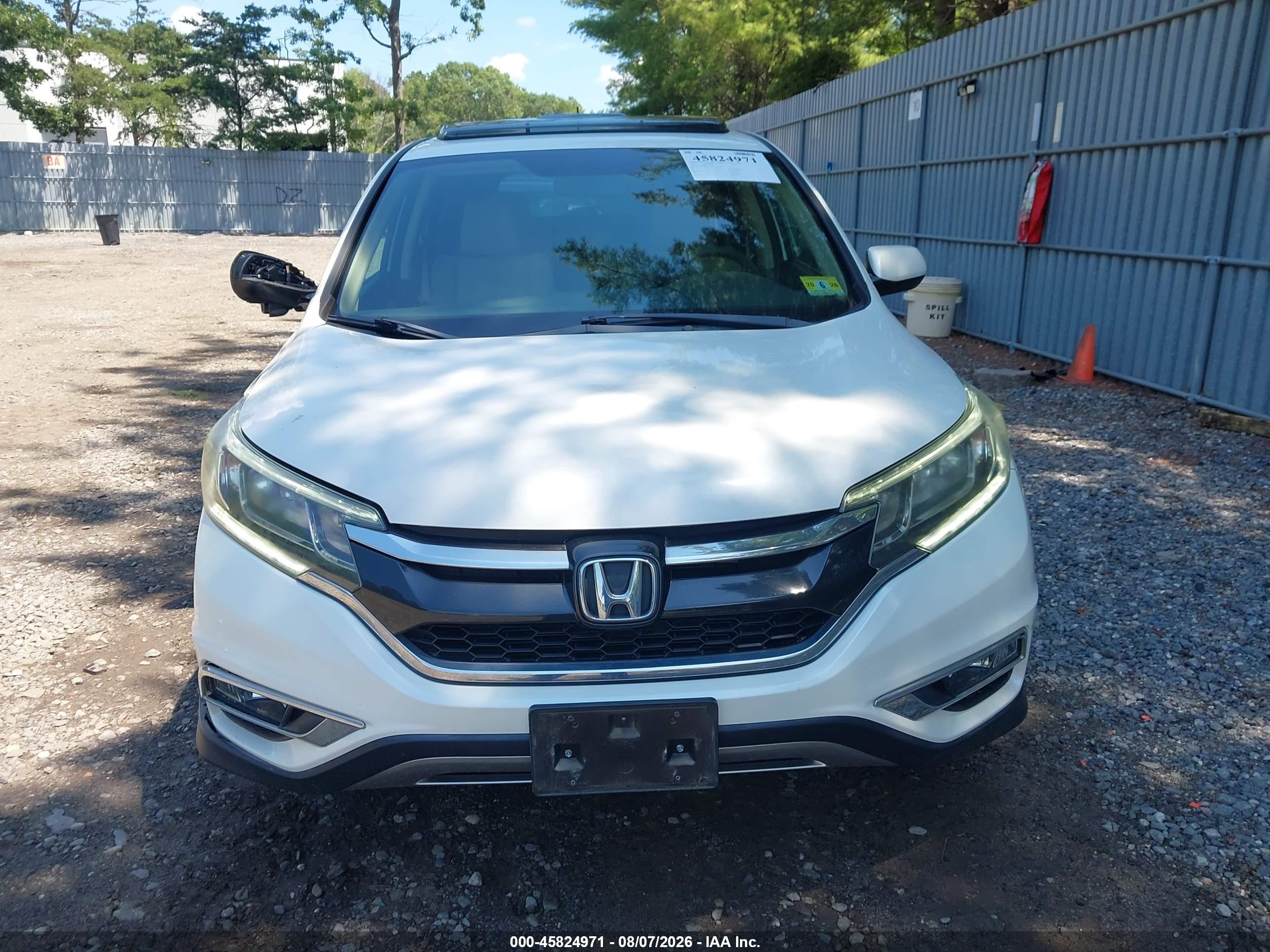 2015 Honda Cr-v Ex White vin: 5J6RM4H53FL073013