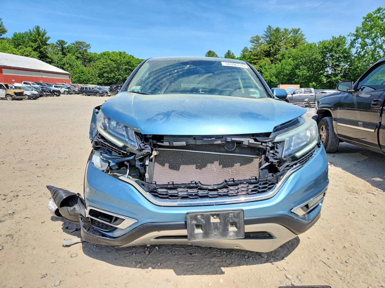 2015 Honda Cr-v Ex Blue vin: 5J6RM4H53FL075389