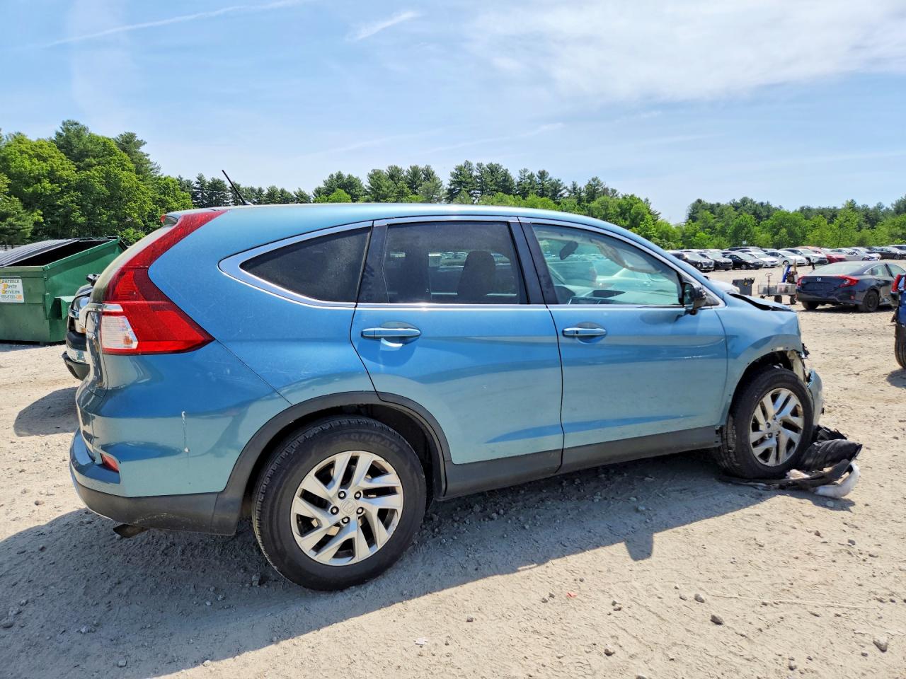 2015 Honda Cr-v Ex Blue vin: 5J6RM4H53FL075389