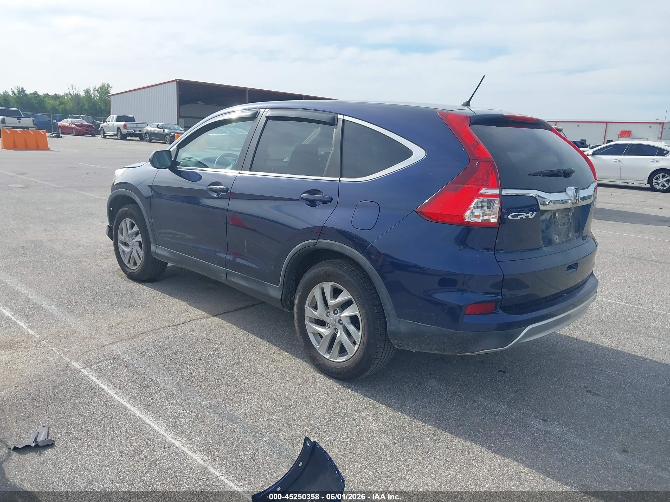 2015 Honda Cr-v Ex Blue vin: 5J6RM4H53FL098980