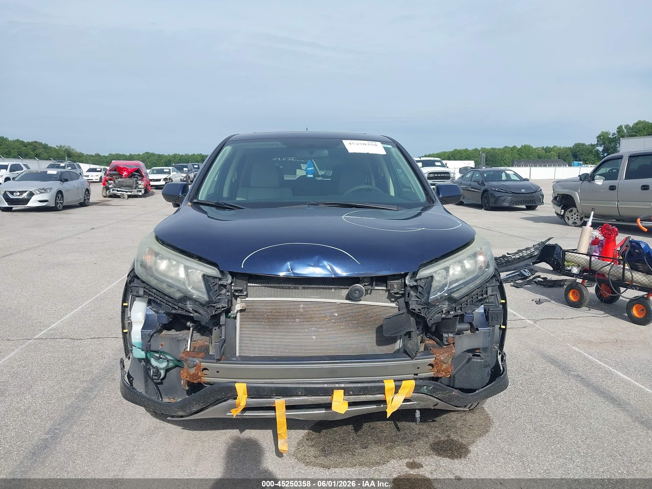 2015 Honda Cr-v Ex Blue vin: 5J6RM4H53FL098980