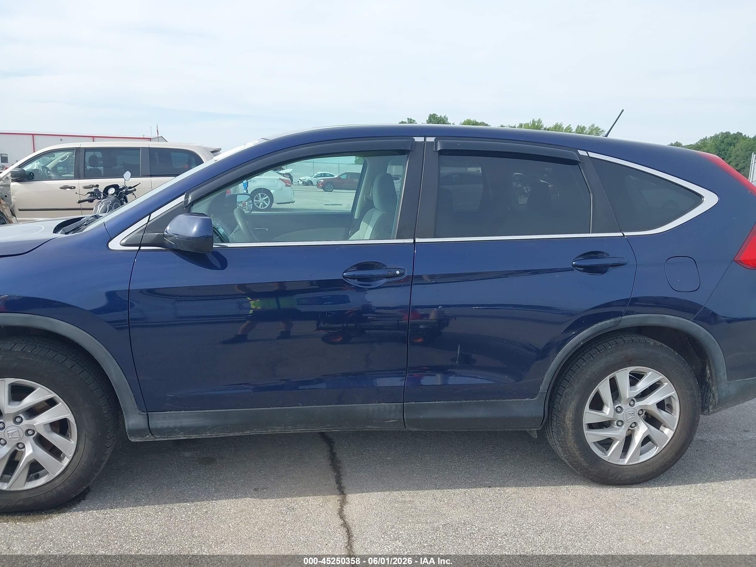 2015 Honda Cr-v Ex Blue vin: 5J6RM4H53FL098980