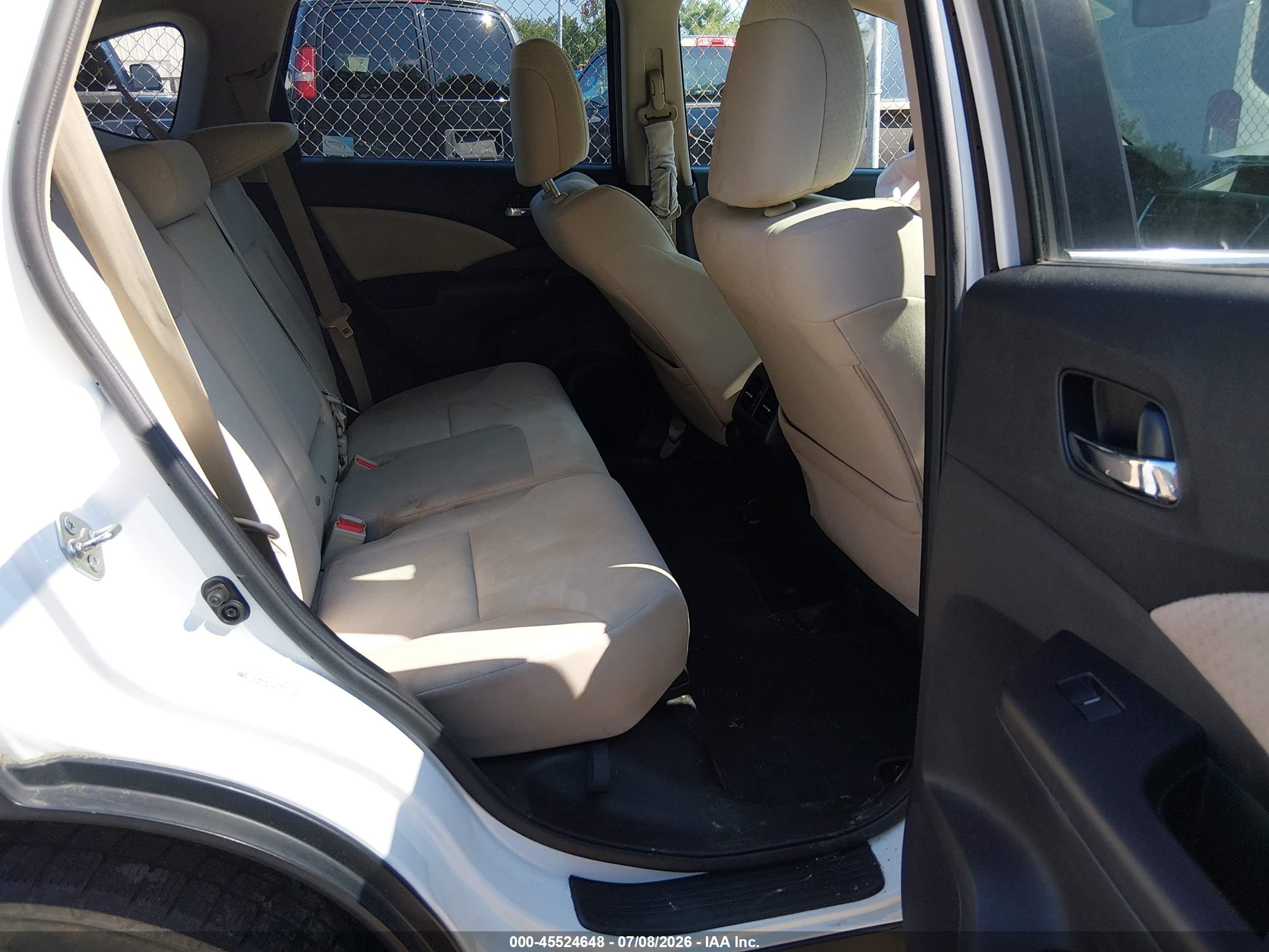 2015 Honda Cr-v Ex White vin: 5J6RM4H53FL107466