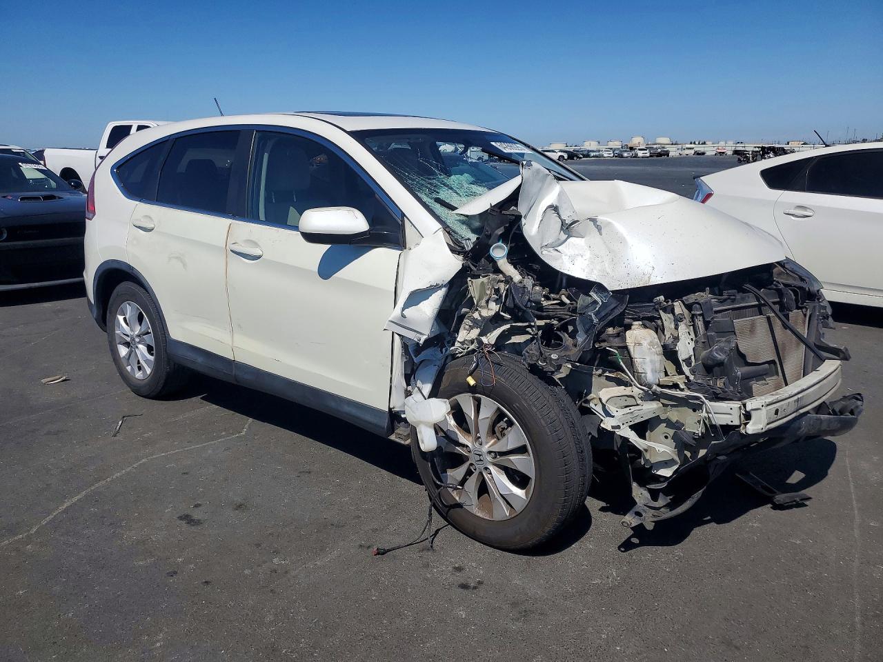 2013 Honda Cr-v Ex White vin: 5J6RM4H54DL045797