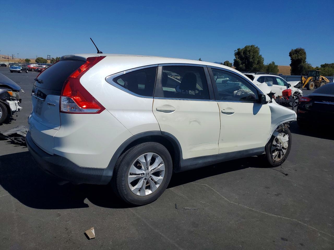 2013 Honda Cr-v Ex White vin: 5J6RM4H54DL045797