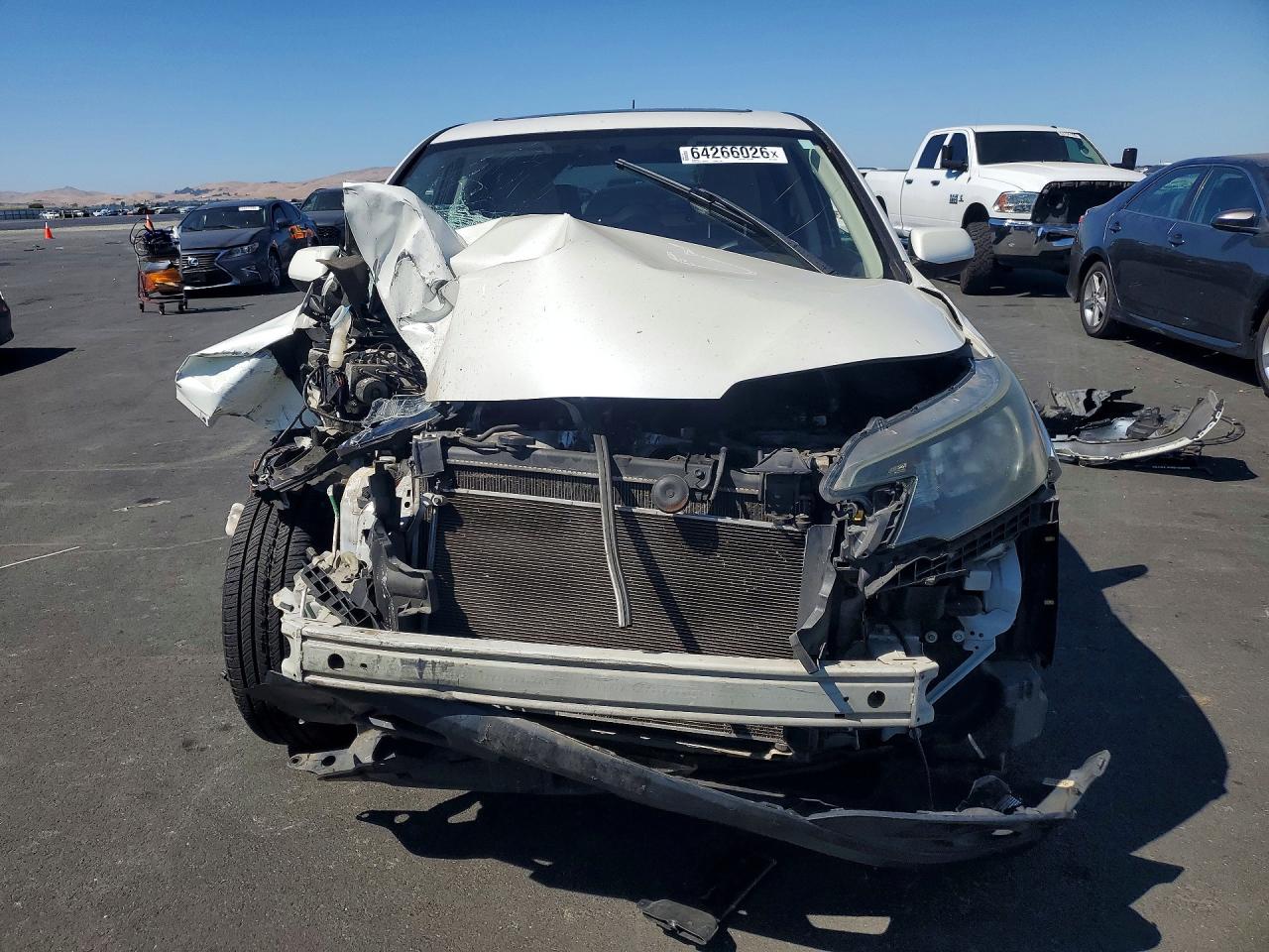 2013 Honda Cr-v Ex White vin: 5J6RM4H54DL045797