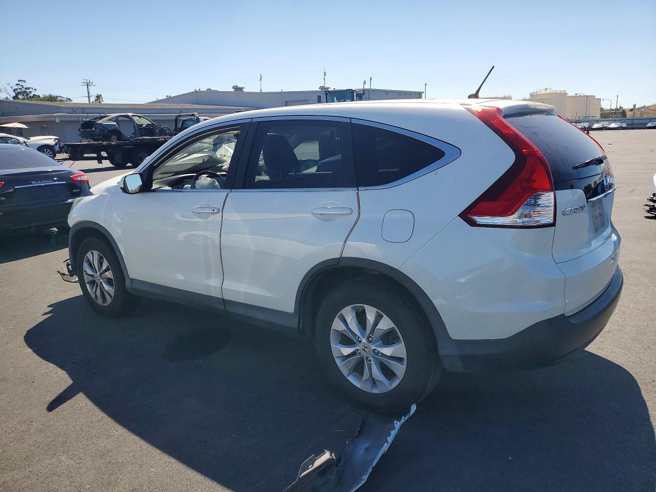 2013 Honda Cr-v Ex White vin: 5J6RM4H54DL045797