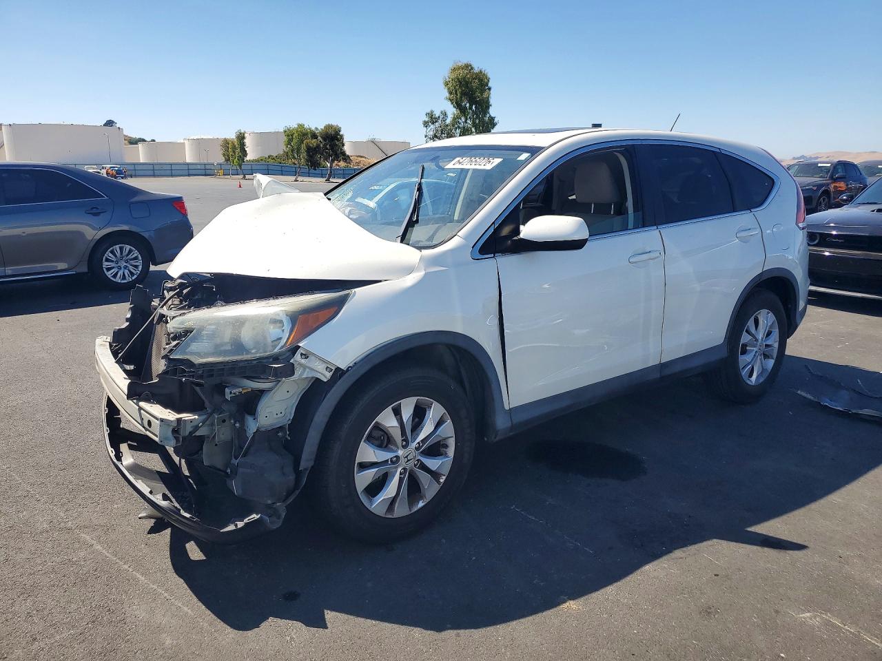 2013 Honda Cr-v Ex White vin: 5J6RM4H54DL045797
