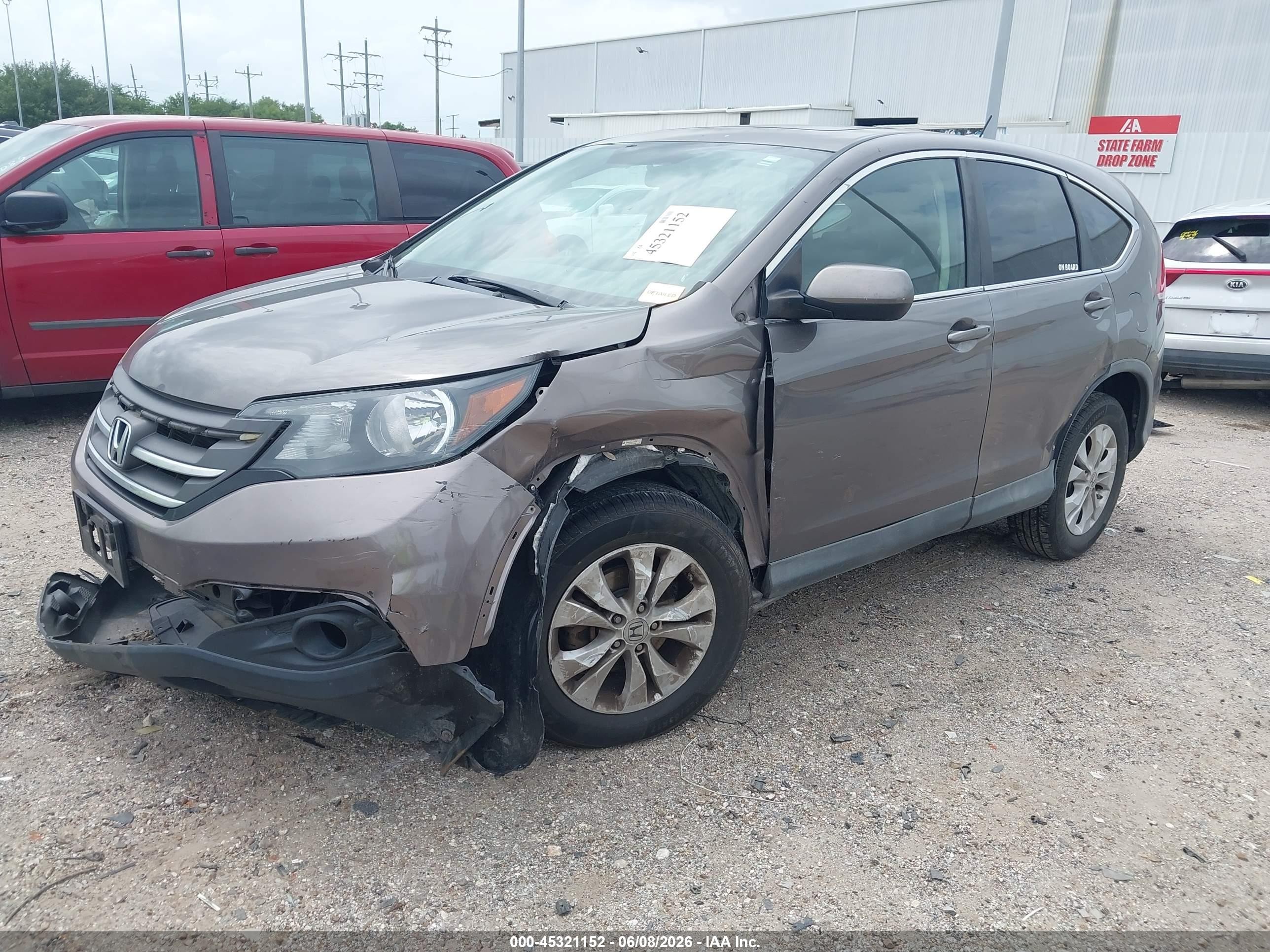 2013 Honda Cr-v Ex Brown vin: 5J6RM4H54DL048554
