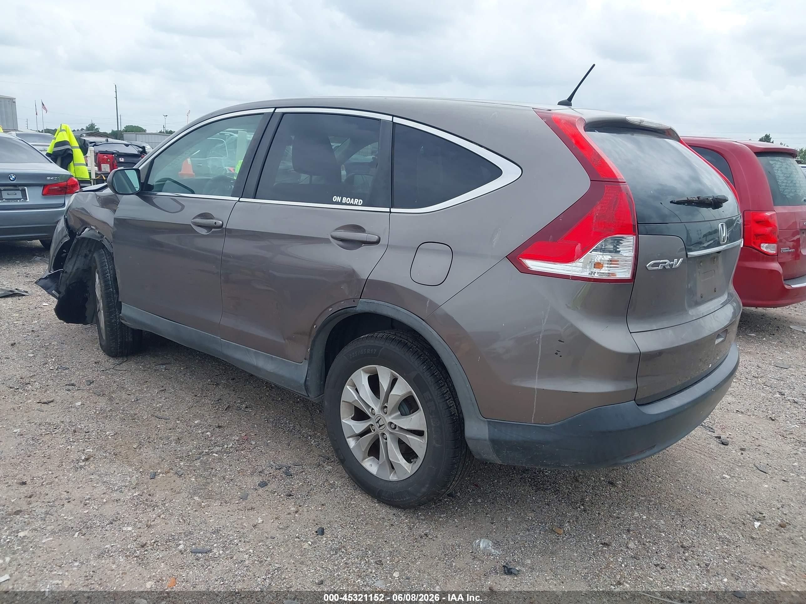 2013 Honda Cr-v Ex Brown vin: 5J6RM4H54DL048554