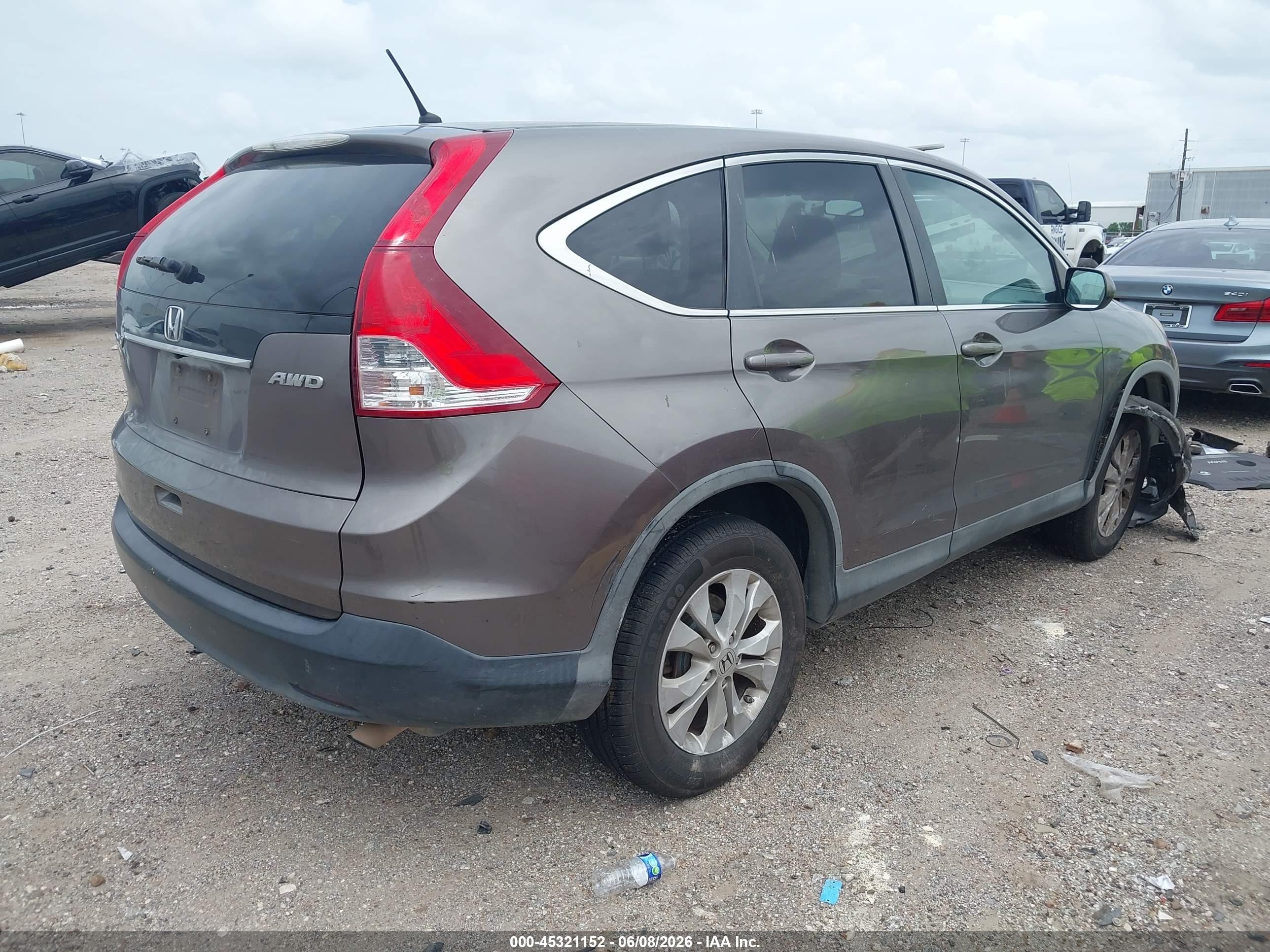 2013 Honda Cr-v Ex Brown vin: 5J6RM4H54DL048554