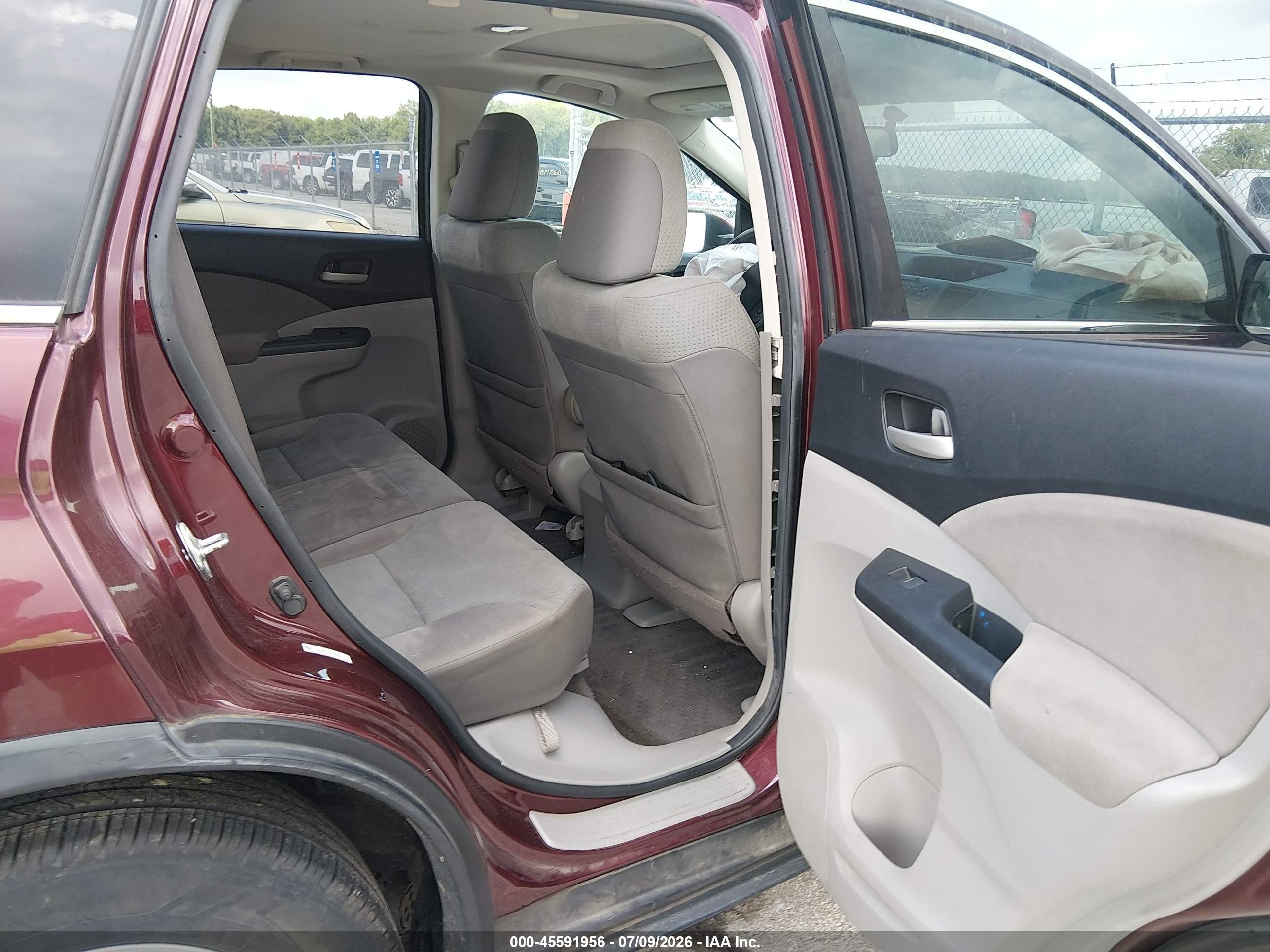 2013 Honda Cr-v Ex Maroon vin: 5J6RM4H54DL056654
