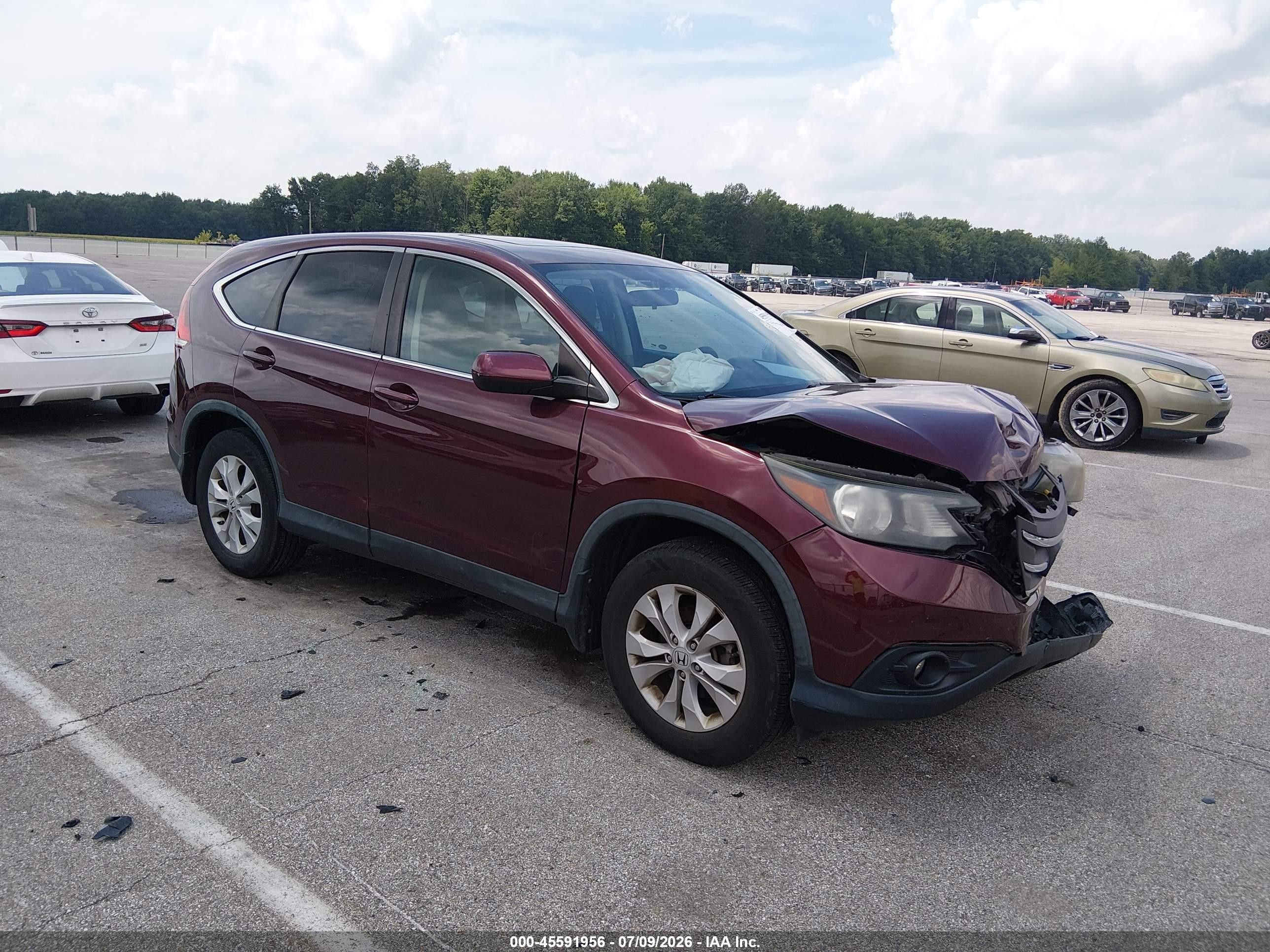 2013 Honda Cr-v Ex Maroon vin: 5J6RM4H54DL056654