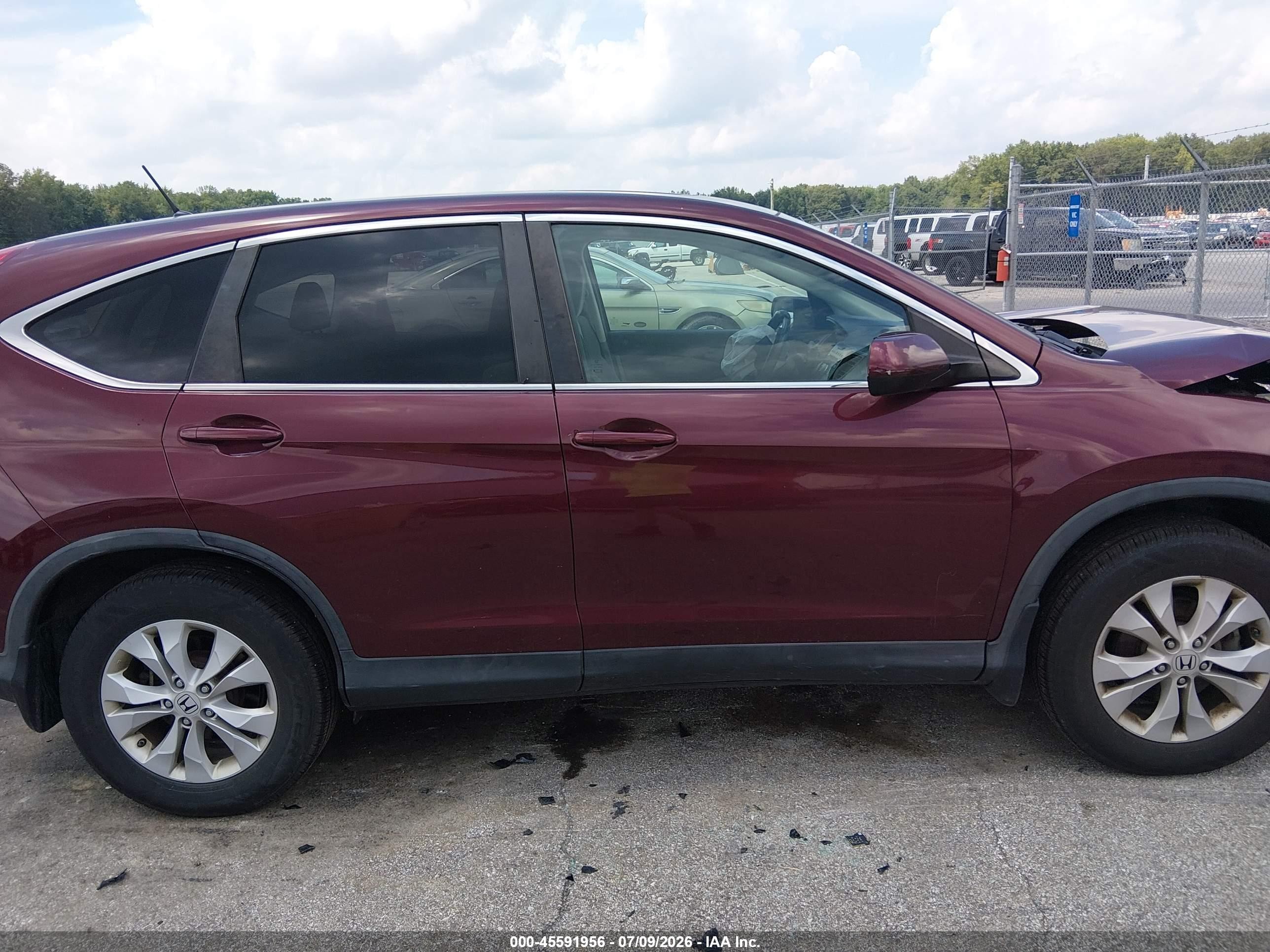 2013 Honda Cr-v Ex Maroon vin: 5J6RM4H54DL056654