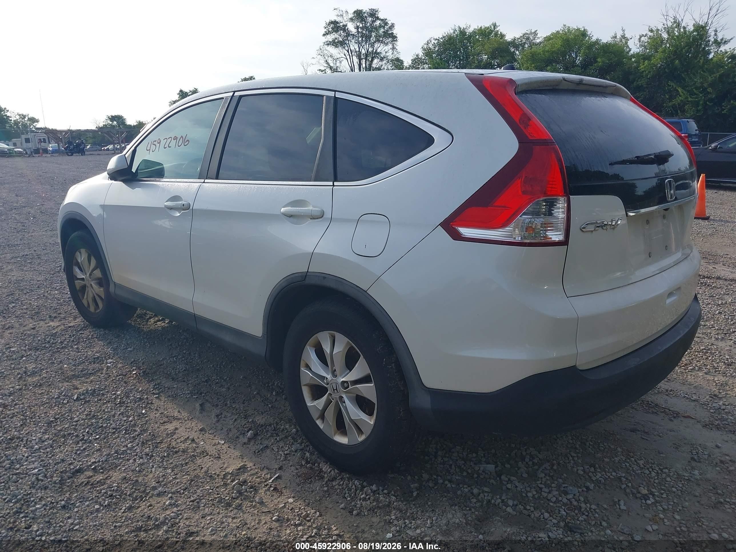 2014 Honda Cr-v Ex White vin: 5J6RM4H54EL014731