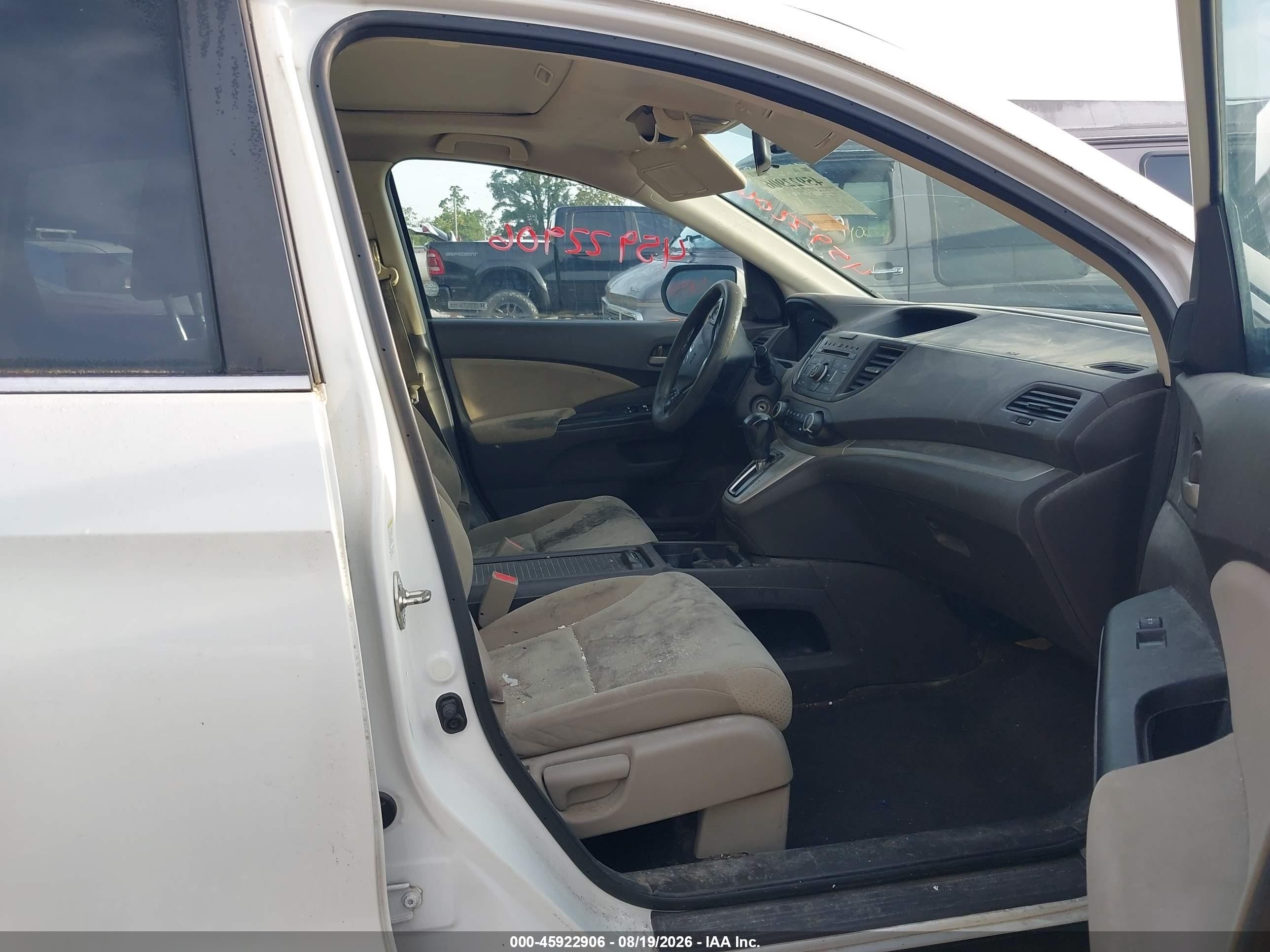 2014 Honda Cr-v Ex White vin: 5J6RM4H54EL014731