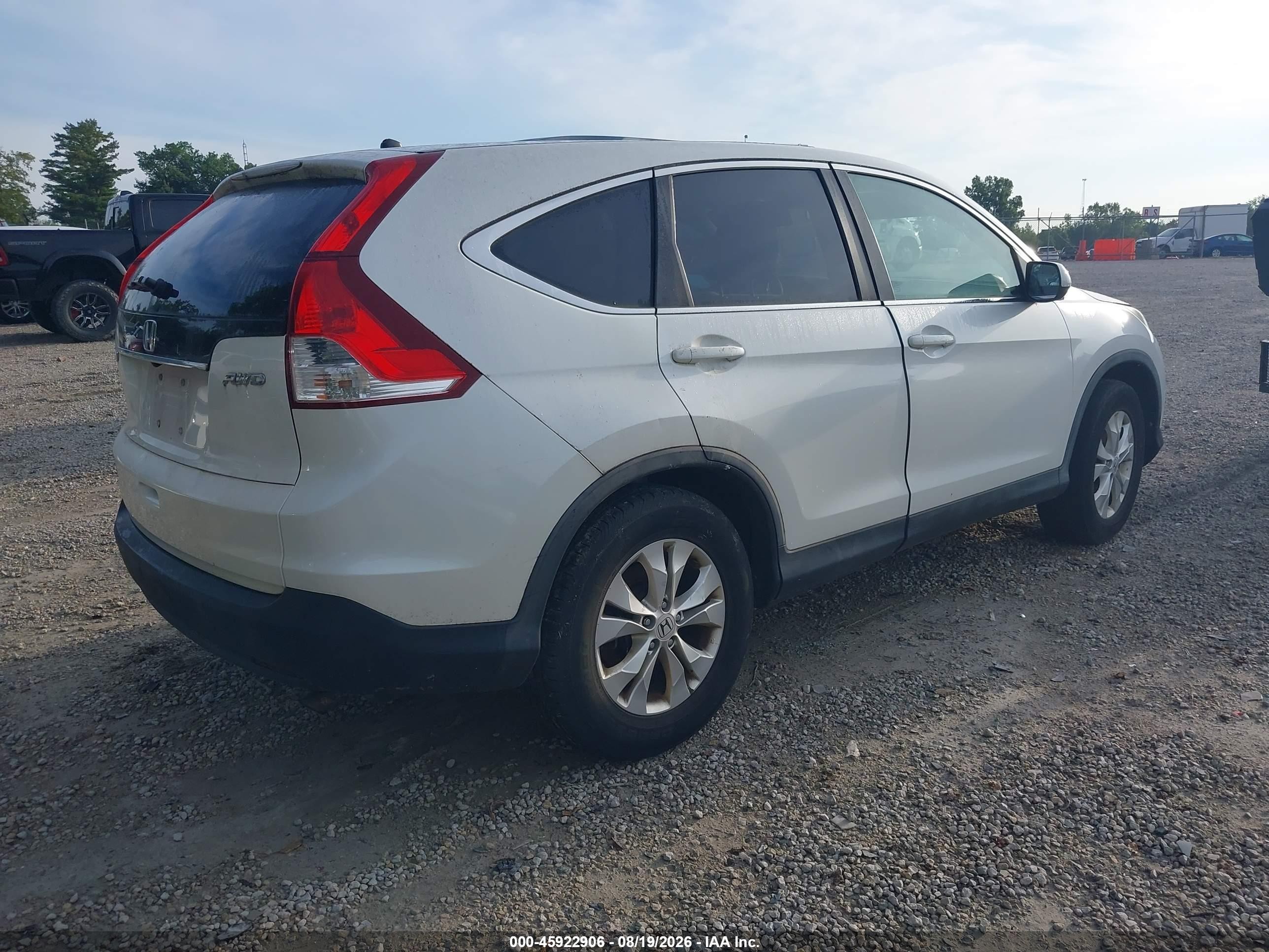 2014 Honda Cr-v Ex White vin: 5J6RM4H54EL014731
