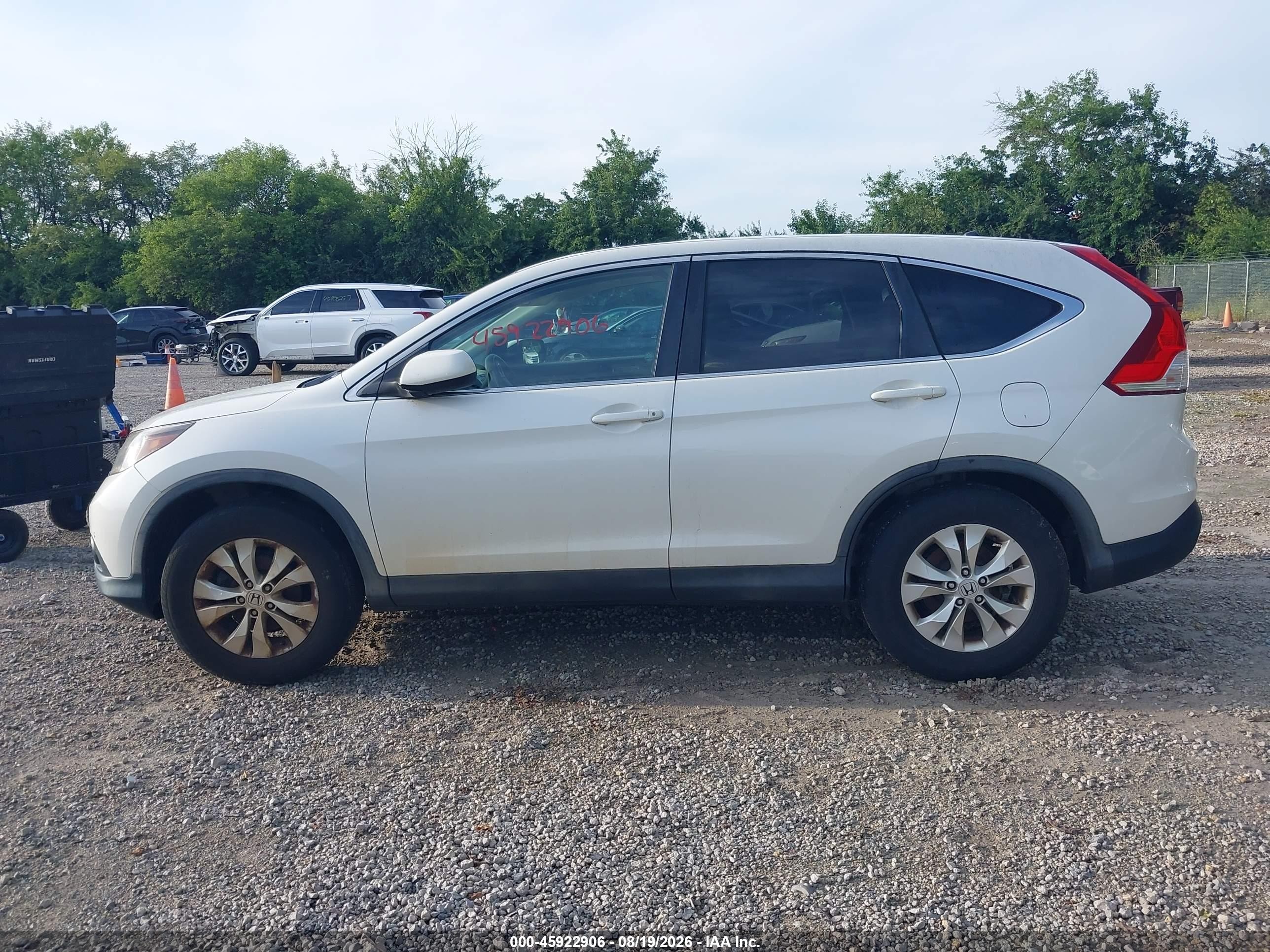 2014 Honda Cr-v Ex White vin: 5J6RM4H54EL014731