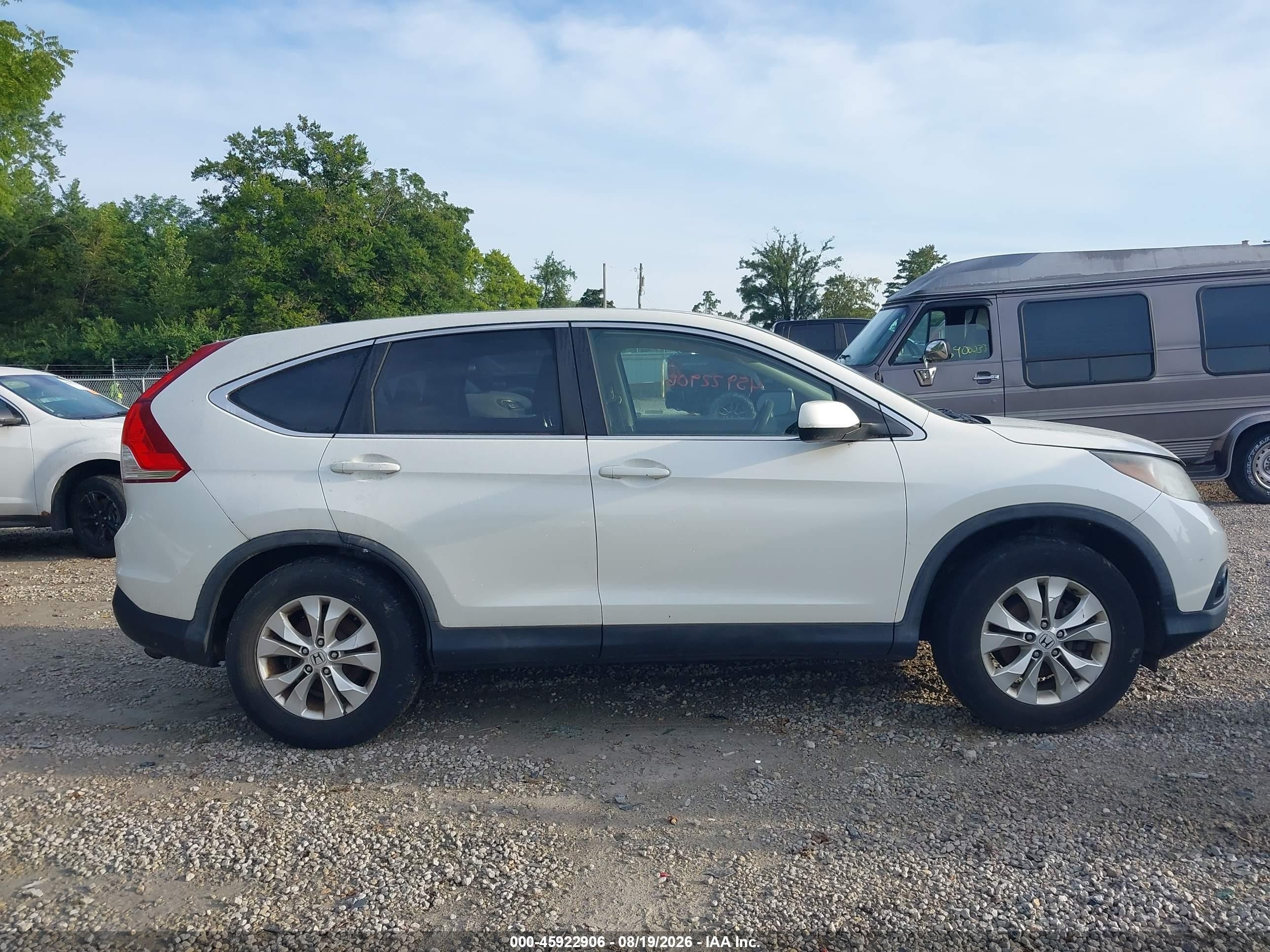 2014 Honda Cr-v Ex White vin: 5J6RM4H54EL014731